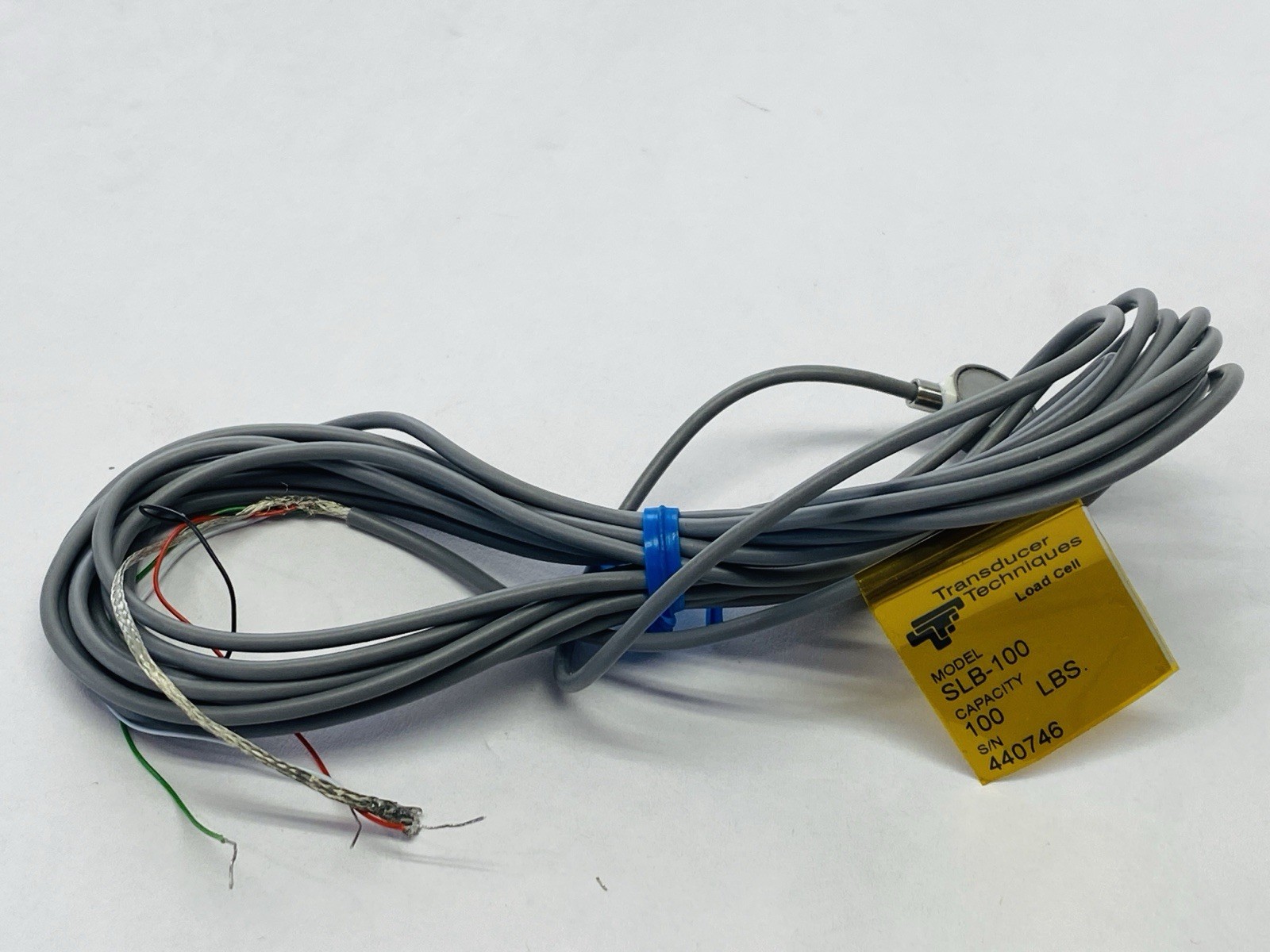 Transducer Techniques SLB-100 Strain Gauge Compression Load Cell 0-100lb
