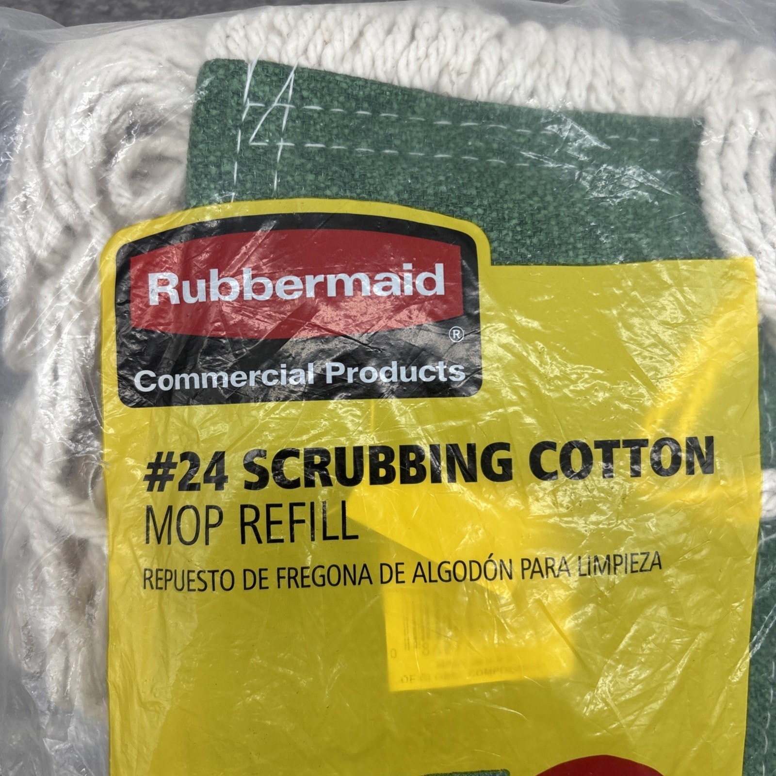 Rubbermaid Commercial Products #24 Scrubbing Cotton Mop Refill {F5}