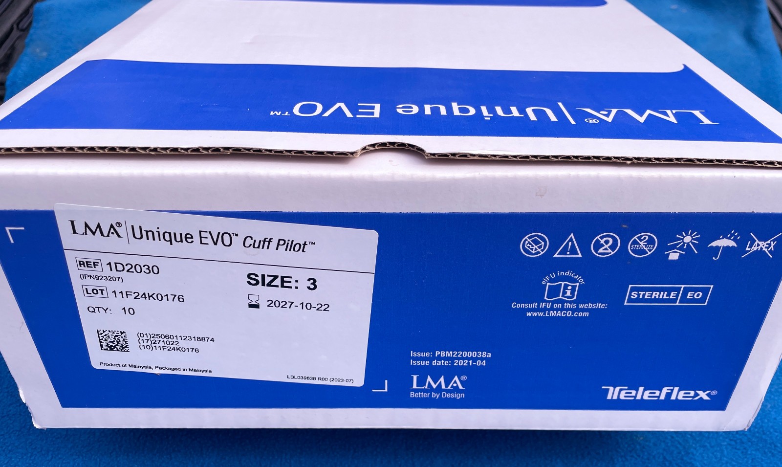 Box of 10 Teleflex LMA Unique EVO Airway – Model 1D2030 – NEW
