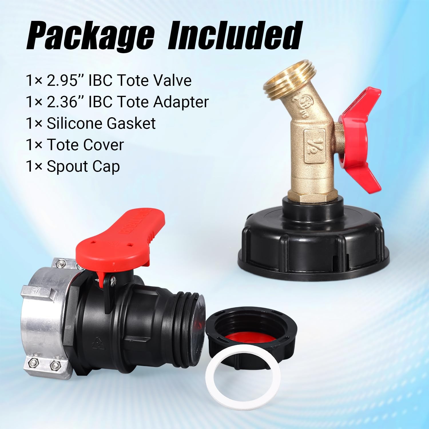 1 PC IBC Tote Valve 2.95″ Coarse Thread Tank Drain Ball Valve DN50 Fitting