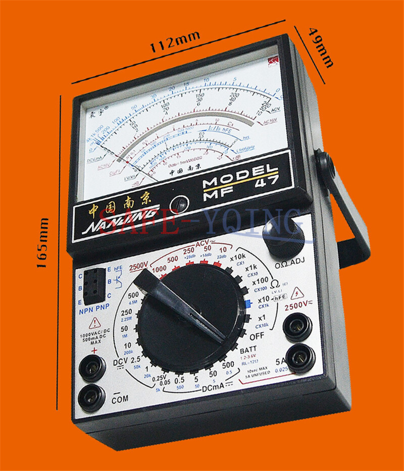 Electrical MF47 Current Resistance AC/DC Volt Testing Pointer Multimeter New