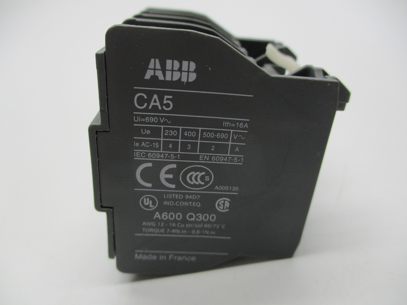 ABB CA5-31M AUXILIARY CONTACT BLOCK NSNP