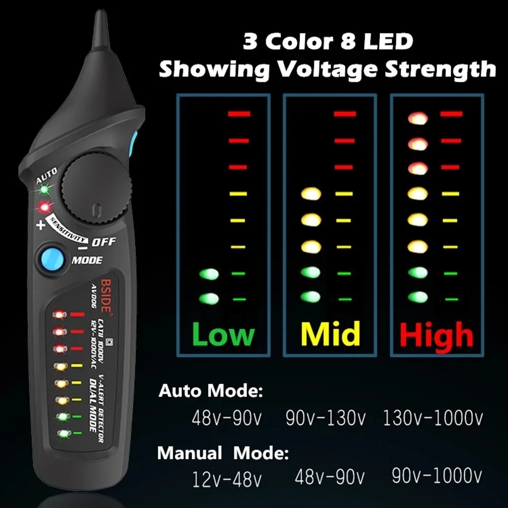 Non-Contact Voltage Tester Smart NCV Circuit Continuity Checker