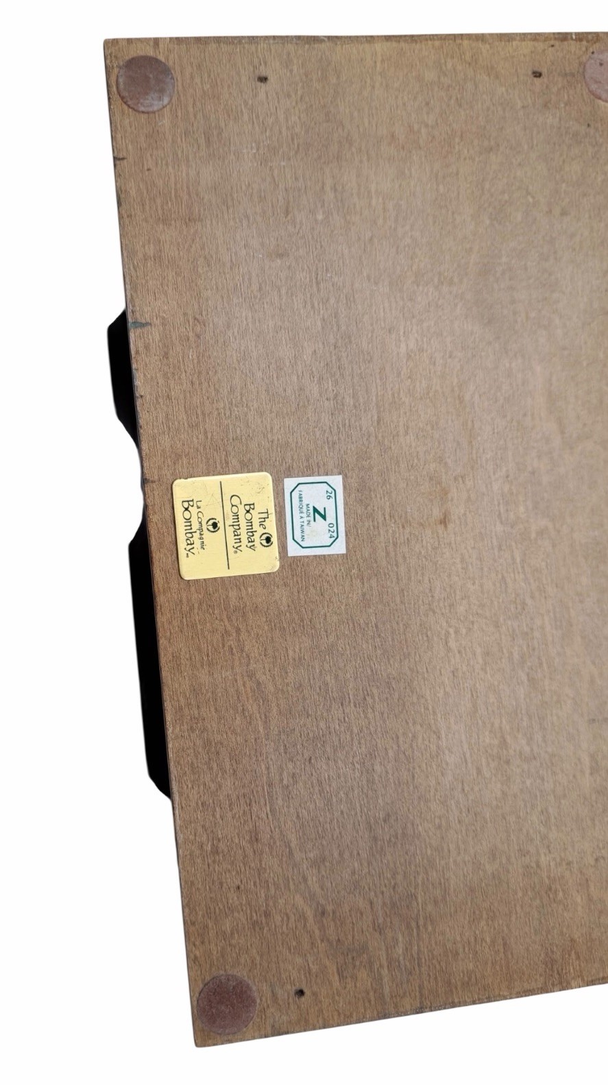 Bombay Company Mahogany Wood Box Letter Desk Organizer Hinged Lids 1987 10x5x5.8