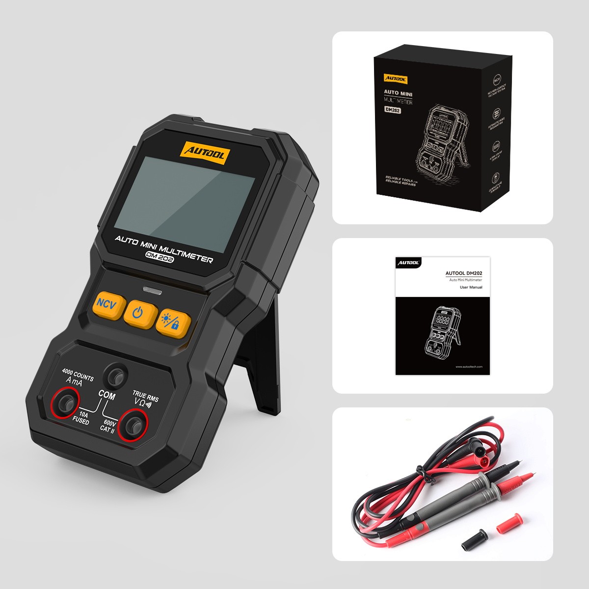 Digital Auto Diagnostic Multimeter Voltmeter Ohmmeter AC DC Meter 4000 Counts