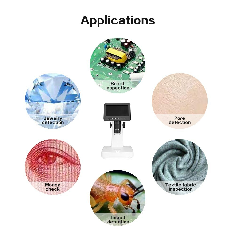 Vividia LM-058 Tabletop Stand-Alone Portable LCD/TV/USB Digital Microscope 5″