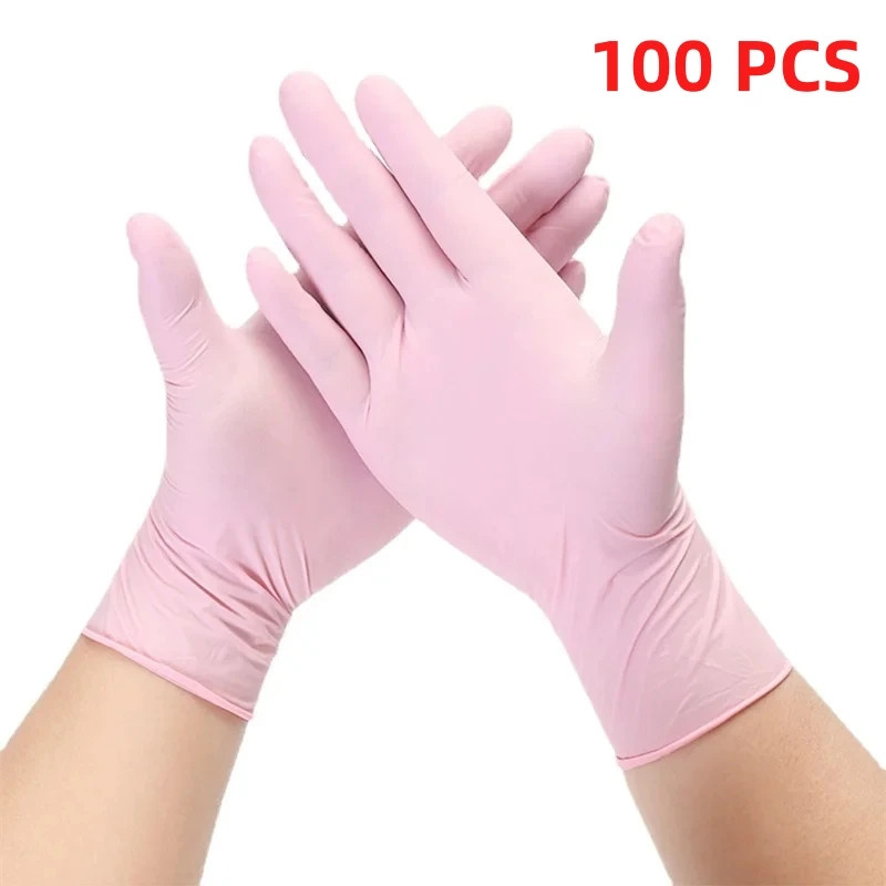 100PCS Disposable Nitrile Gloves Latex Free Cleaning Gloves for Kitchen Cooking