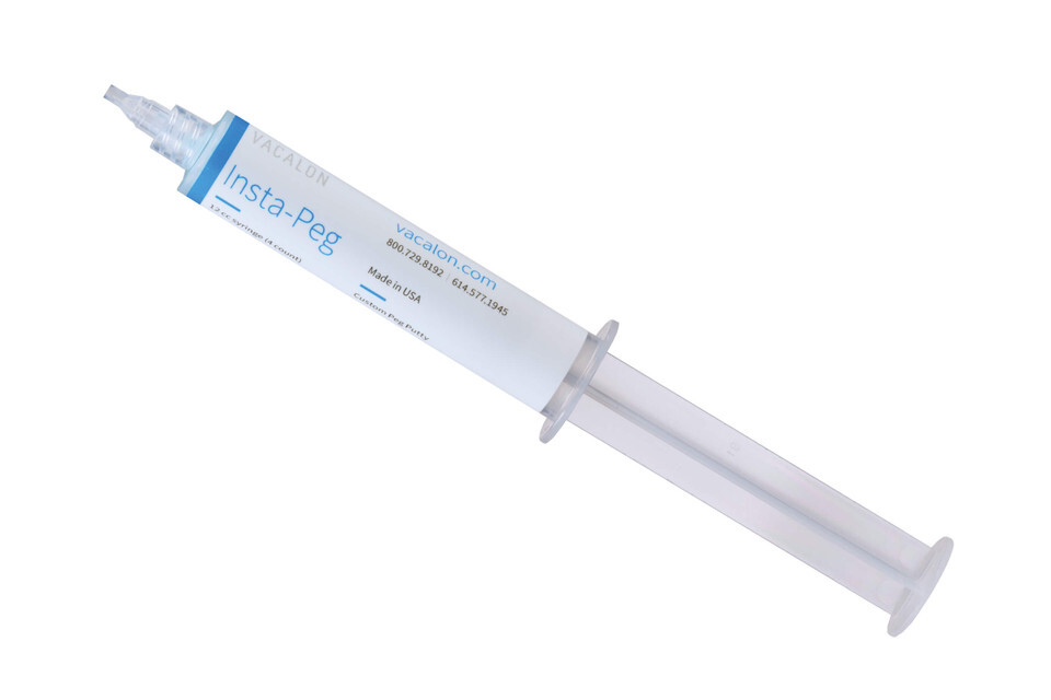 Vacalon Insta-Peg Custom Refractory Putty Material Blue 4 x 12cc syringe
