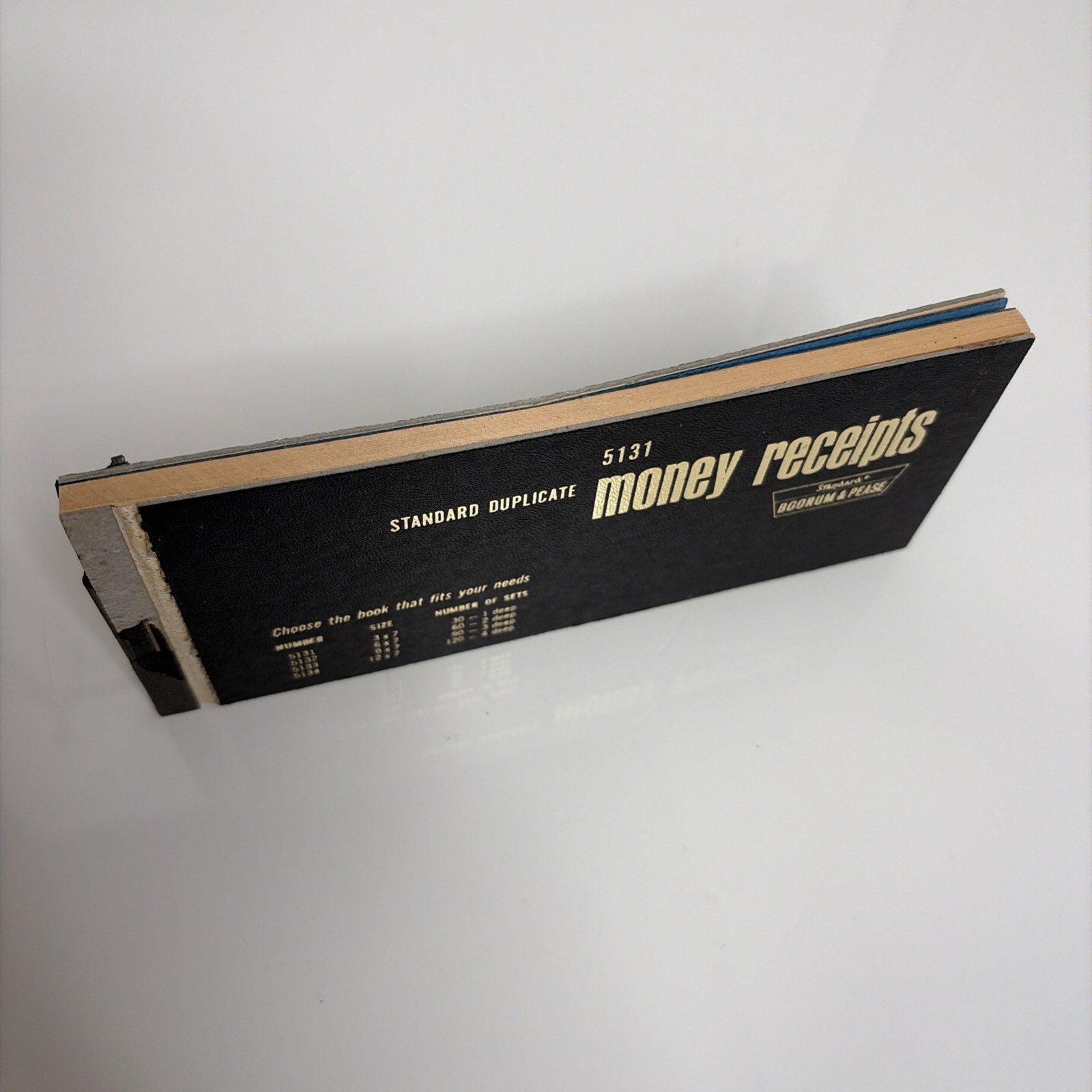 Vintage Boorum Pease 5131 Money Receipts Book Standard Duplicate Unused