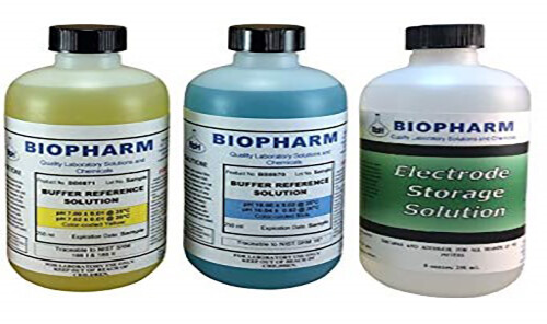 Biopharm pH Calibration Solution (3) 250 mL Bottles pH 7.0, pH 10.0 and Electrod