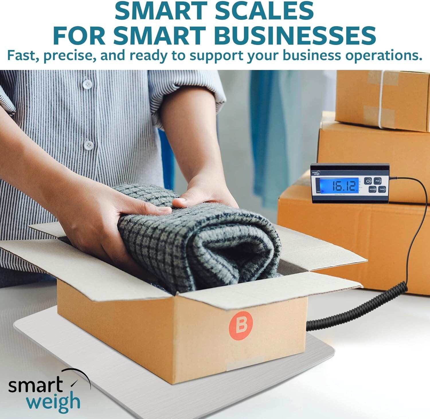 Smart Weigh 440lbs x 1 oz. Digital Heavy Duty Shipping and Postal Scale