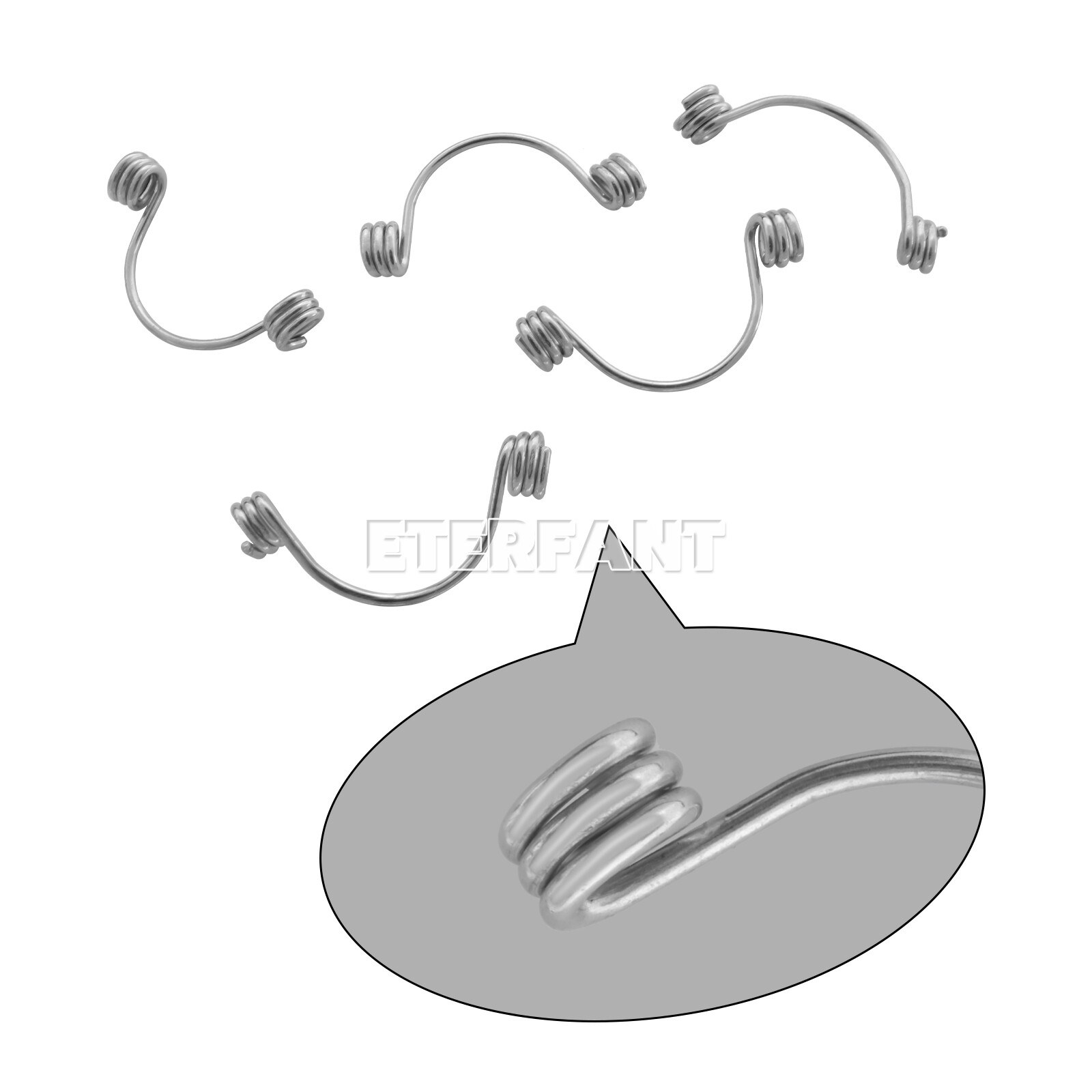 10Pc/Pack ETERFANT Dental Ortho Anterior Teeth Torque Springs Small/Medium/Large