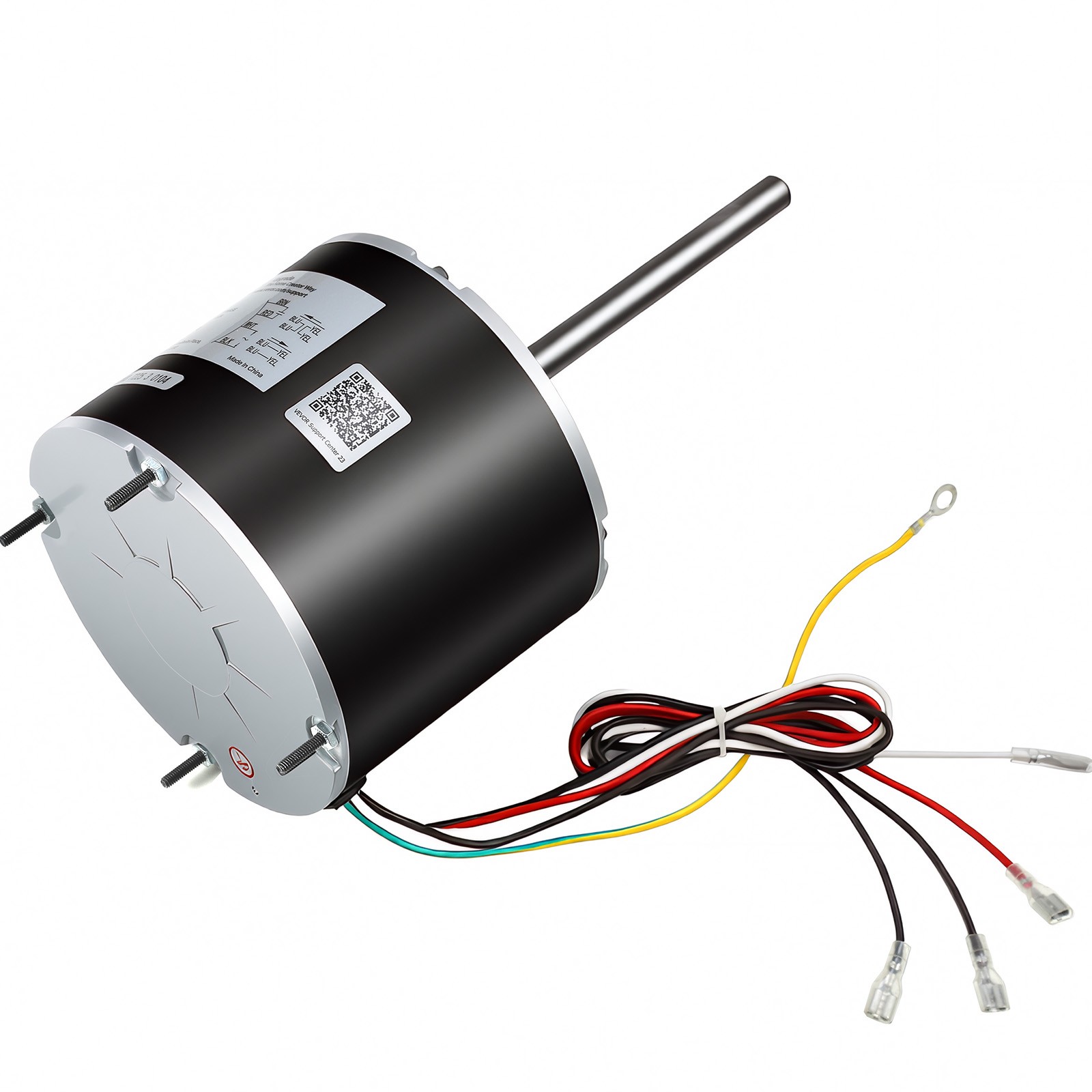 VEVOR Condenser Fan Motor with Capacitor 1/3HP 1075RPM 208-230V CW/CCW Rotation