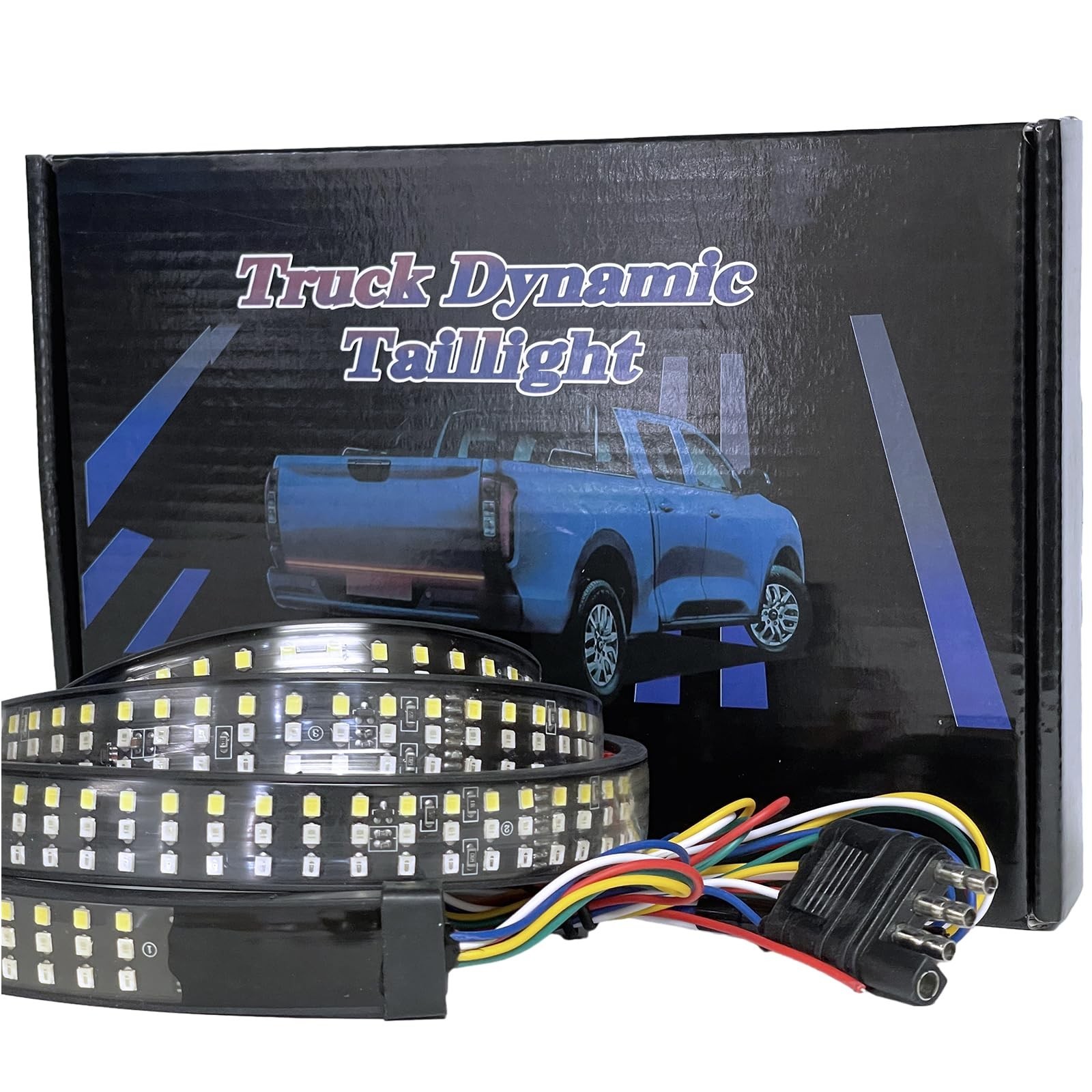 60 Inch Triple Row 432 LED Truck Tailgate Light Bar Strip, Red Running Brake …