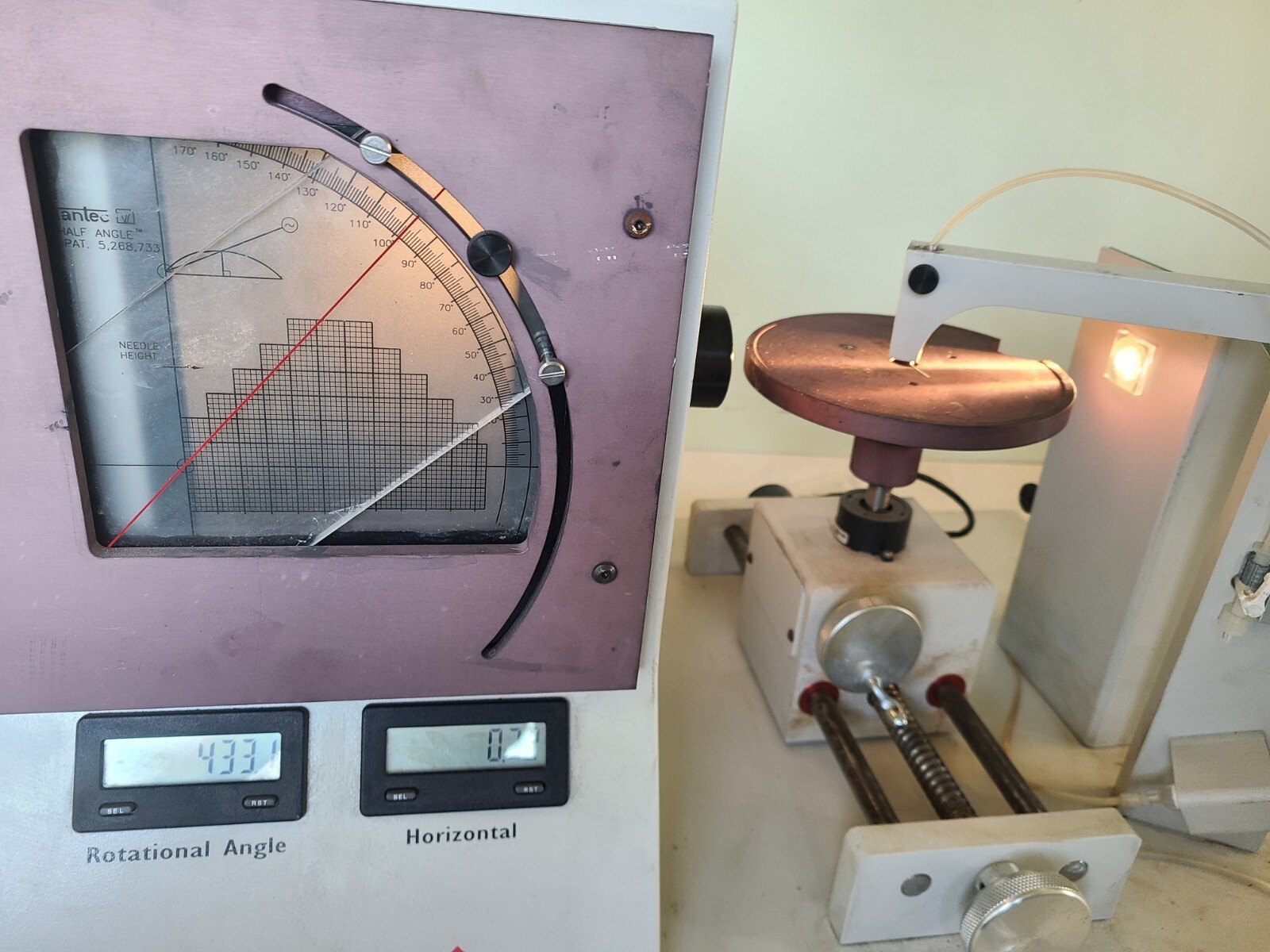 TanTec CAM-WAFER Series Contact Angle Meter, Powers Up, AS IS For Parts Or Repai