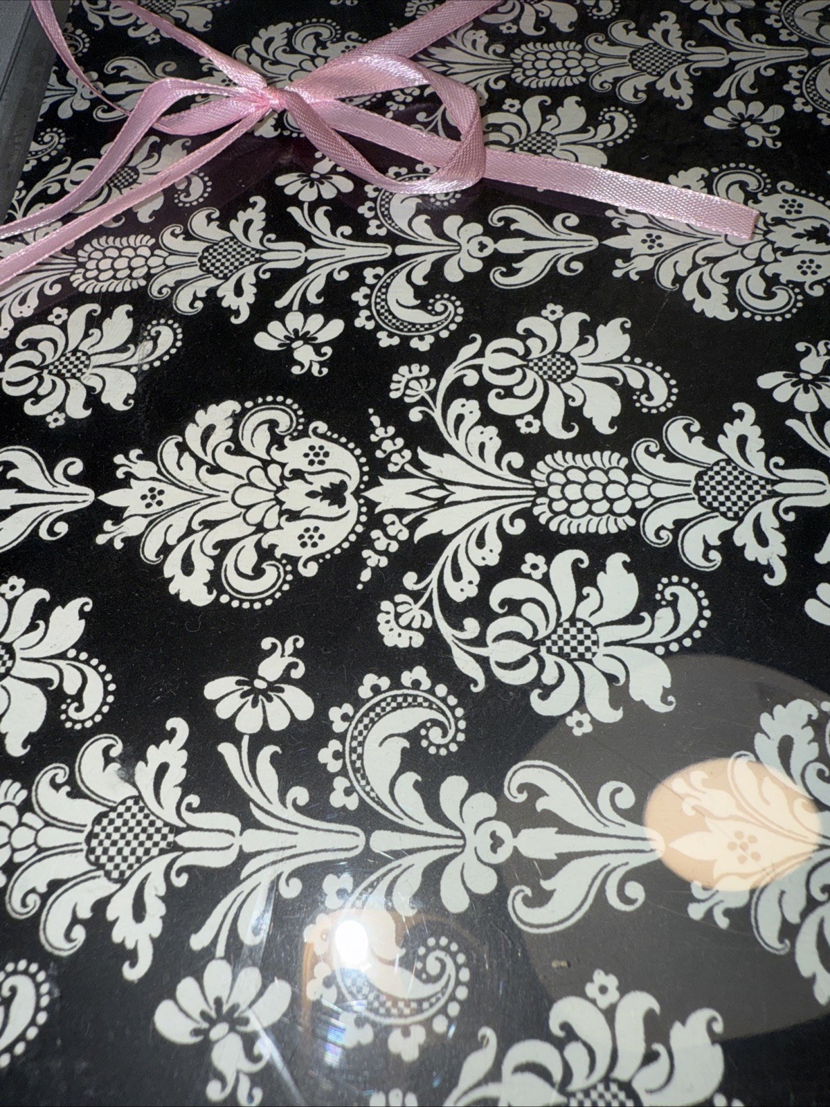 File Folders BLACK WHITE FLORAL TOILE 12 Folders Heavy Quality Vintage Fancy