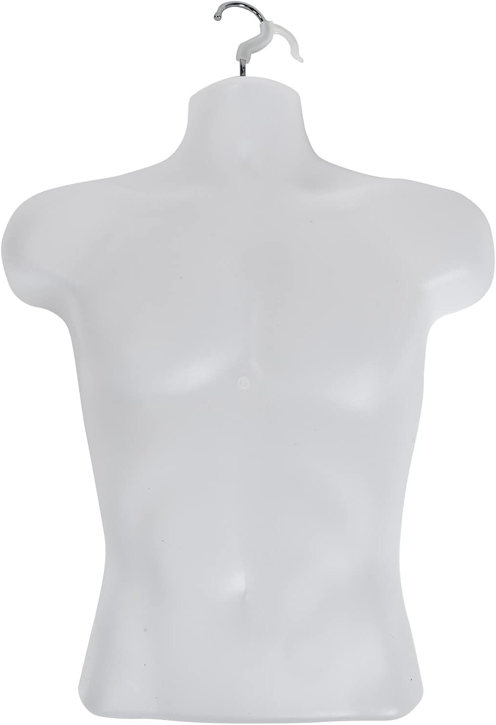 3 Molded Man’s Shirt Torso Form Fits S-L Hanging Male Mannequin White Frosted