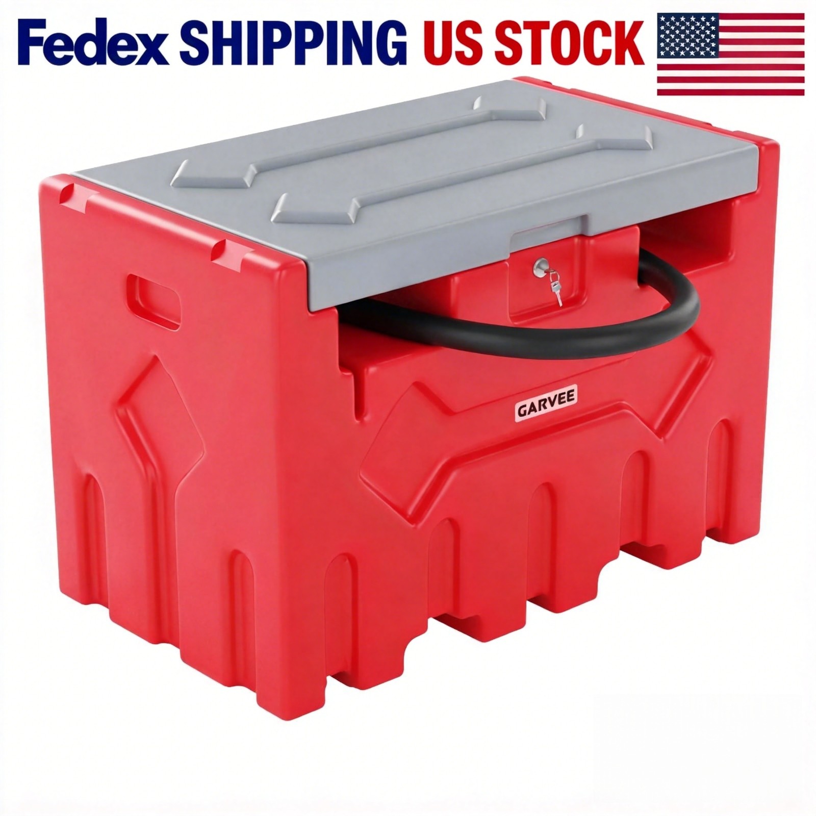52 gal Portable Diesel Fuel Tank with 12V Electric Transfer Pump High Flow Rate