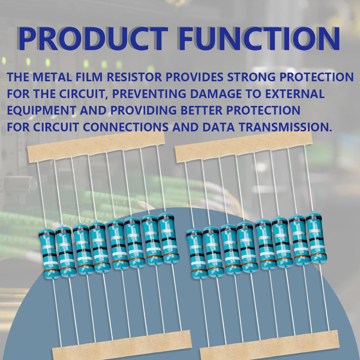 50 Pcs 2 Watt 1 Tolerance 3.9 Ohm Metal Film Resistor Resistance DIY 2W 3.9Ω