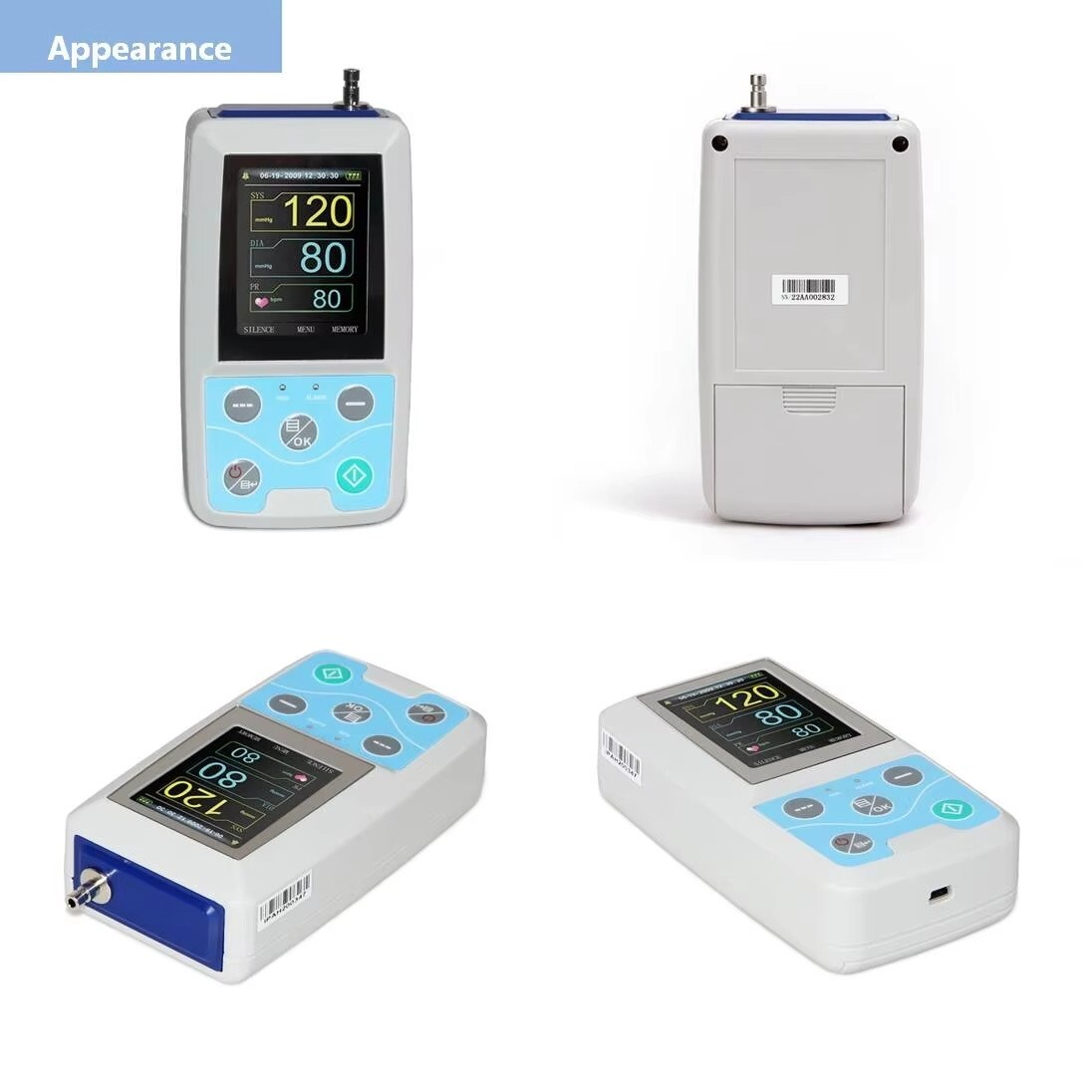 ABPM50 24-hour dynamic blood pressure and electrocardiogram monitor