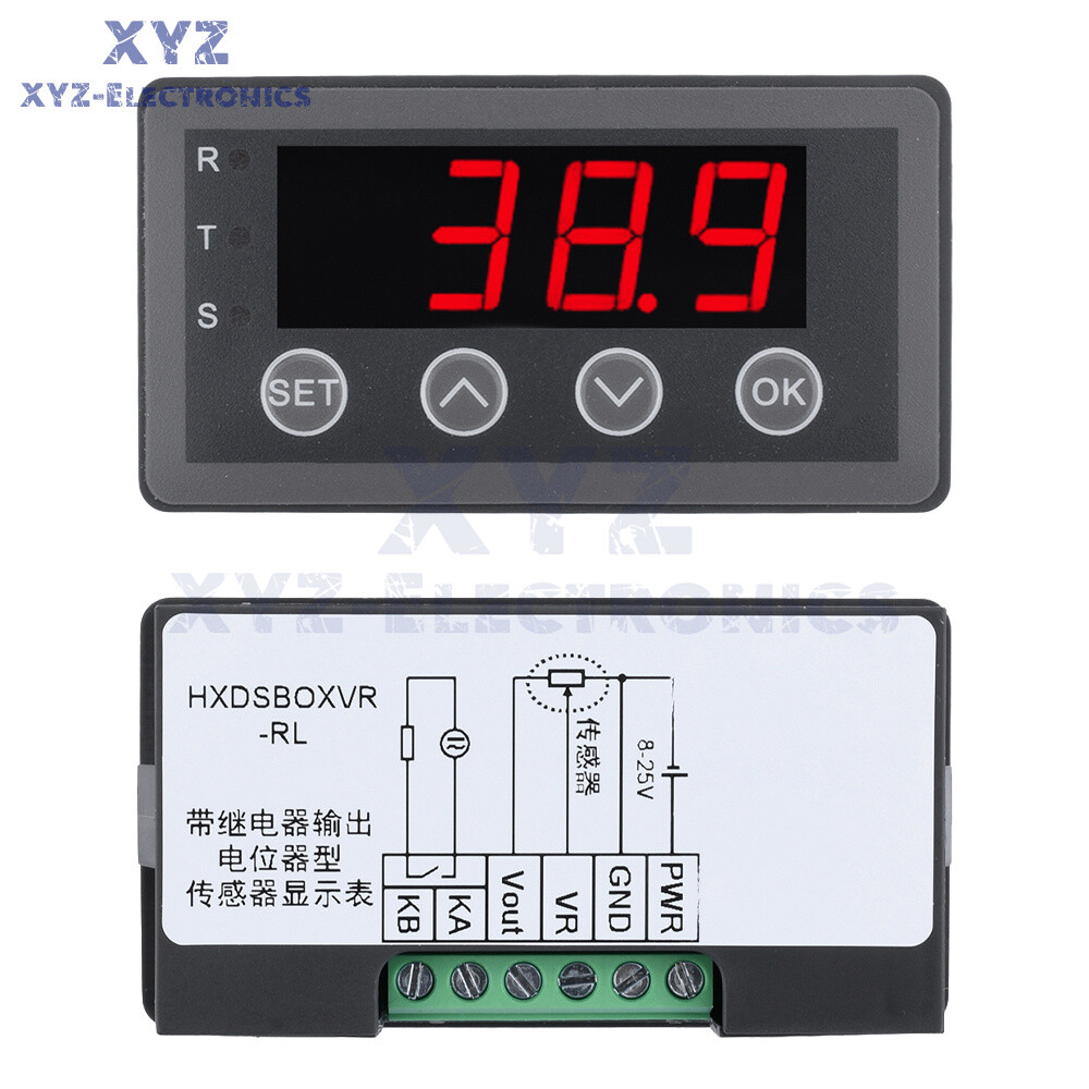 DC 6/8-25V 40/50mA 0.56″ 4-digit Tube Potentiometer Sensor Digital Display Meter