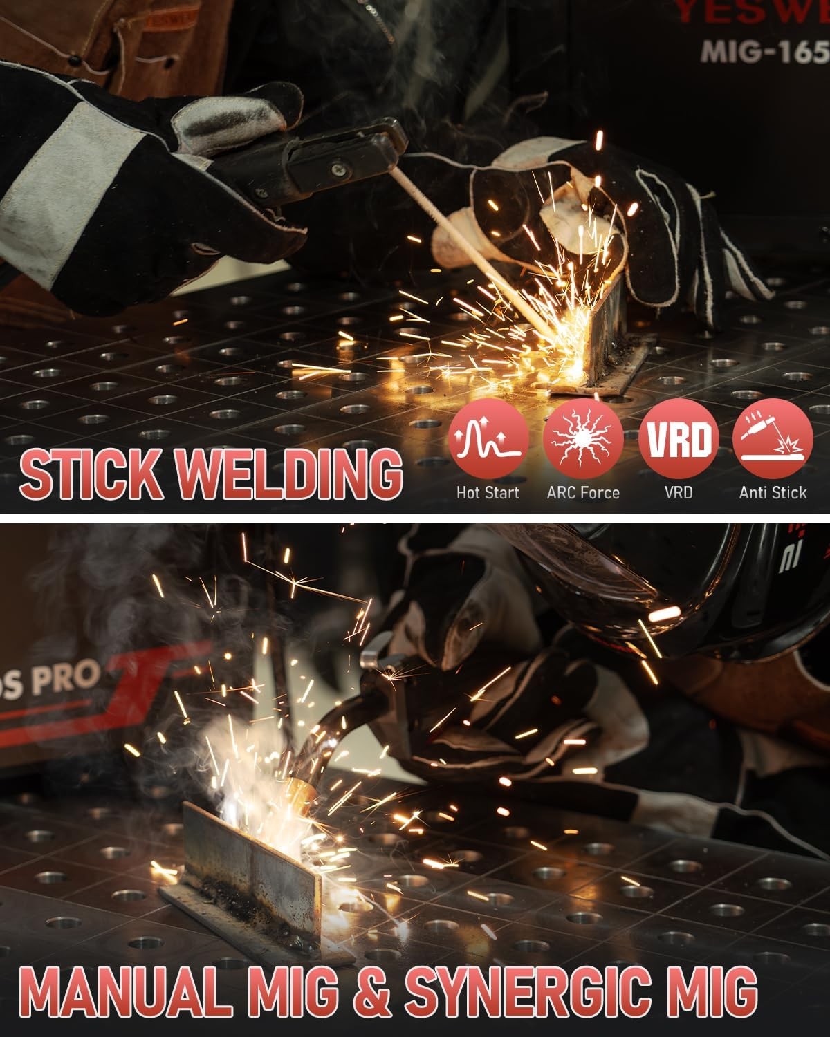 YESWELDER INTUIWELD 165 amp 110V/220V lift Tig/Stick/Monual Mig Welder