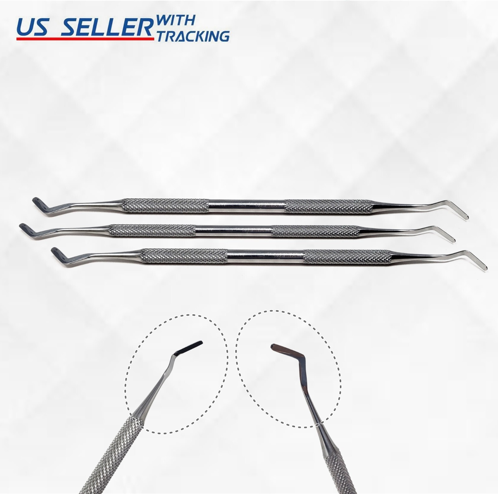 GINGIVAL CORD PACKER 1.5mm & 2.5mm & 3mm RETRACTION DENTAL INST. *NON-SERRATED*