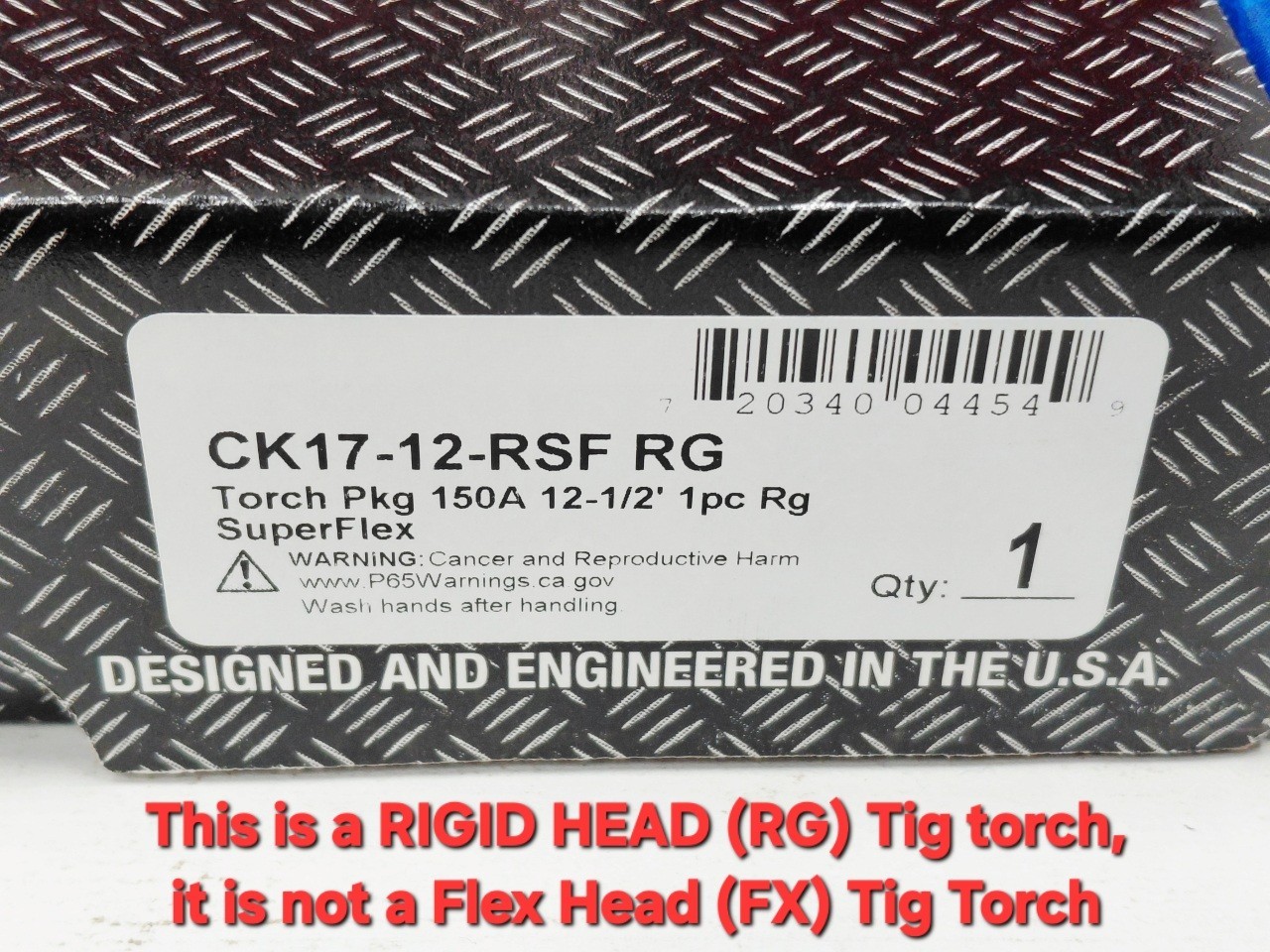 CK17 Tig Torch CK17-12-RSF RG + Dinse 35 Plug & More for Primeweld Everlast AHP