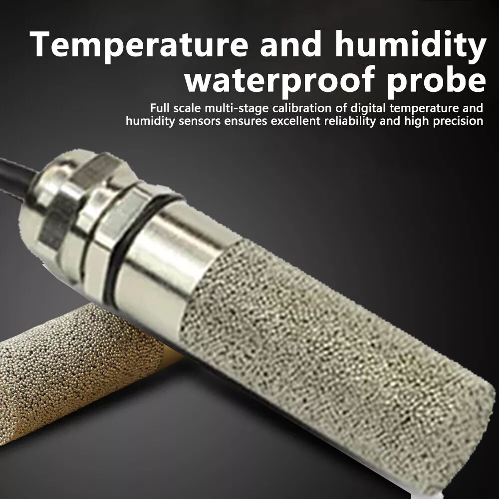 DC 5V-28V Temperature & Humidity Sensor Metal Waterproof Probe RS485 USA
