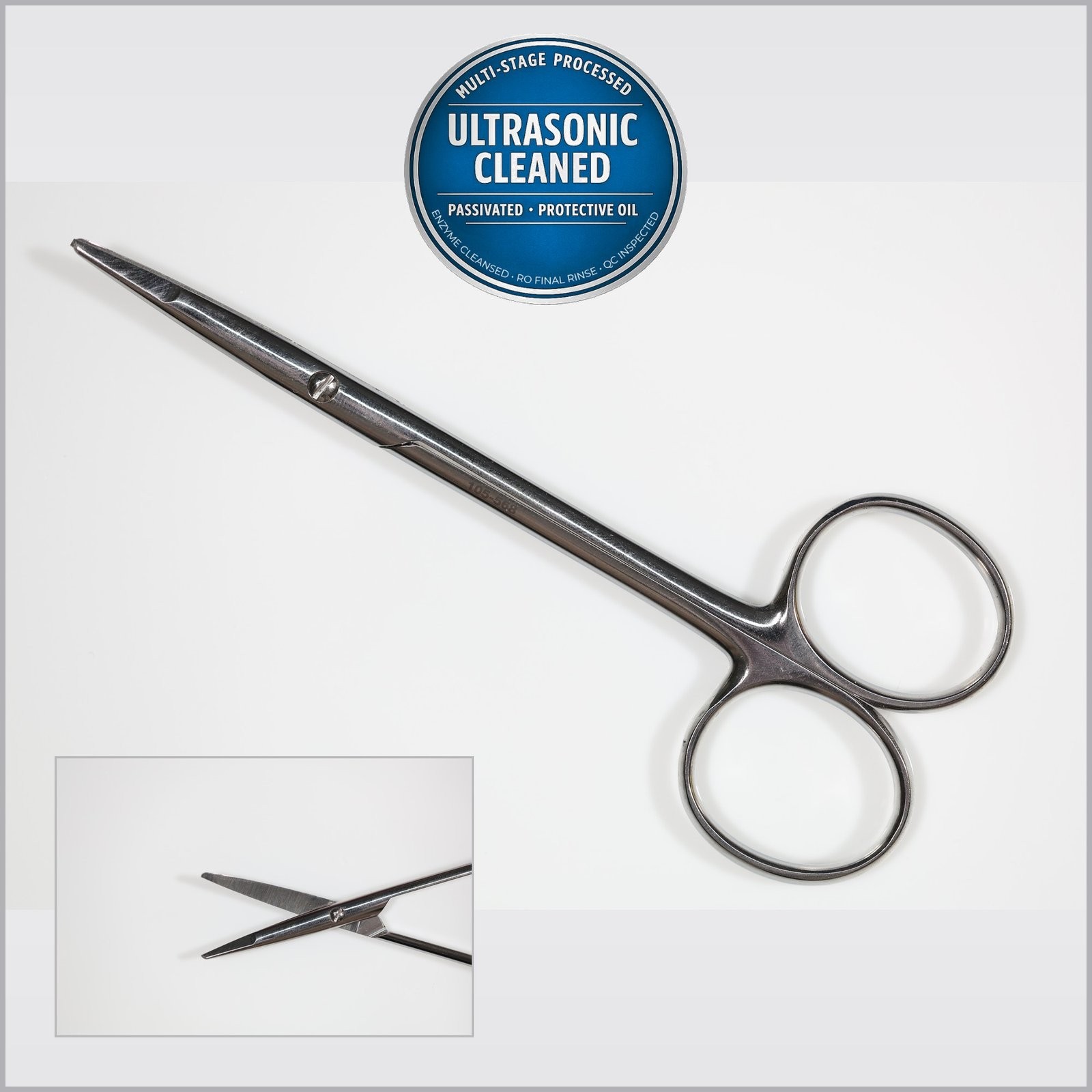 Tiemann 105-568 Kilner Undermining Scissors, Curved, Blunt/Blunt, 4-3/4in