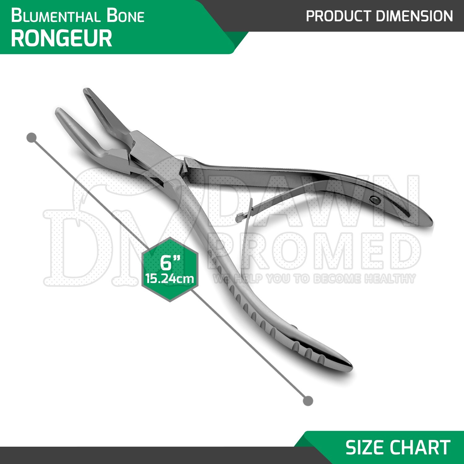 Blumenthal Bone Rongeur 45 Degree 6″ Surgical Dental Instruments German Grade