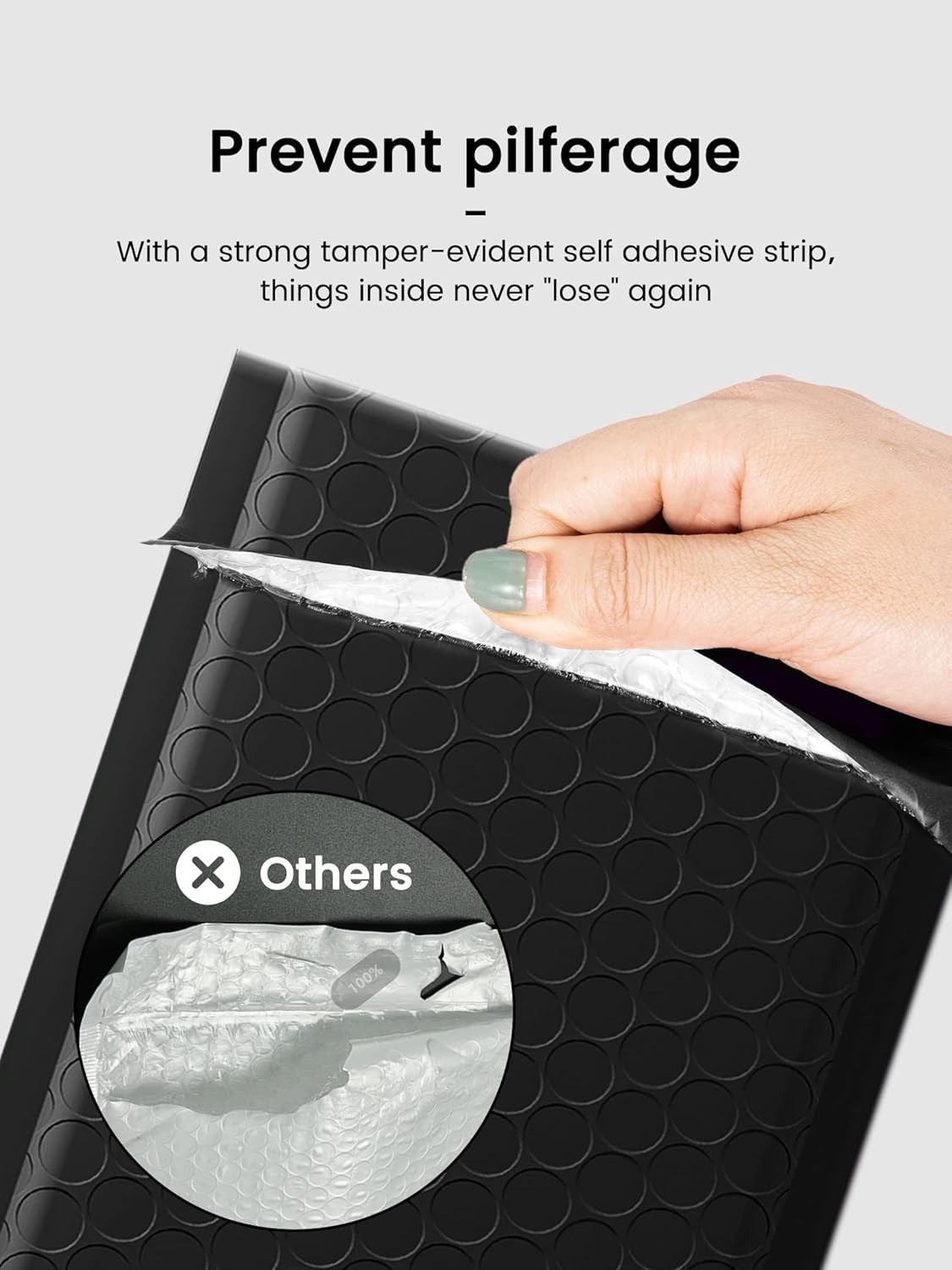 Black Bubble Mailers 4×8 Inches 50 Pack, Usable Size 4X7″ Bubble Envelopes fo…