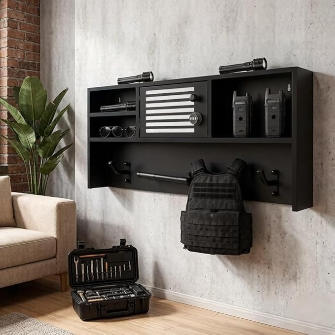 220lb Wall-mounted Police Gear Rack Stand Tactical Police, Turnout Gear for Gift