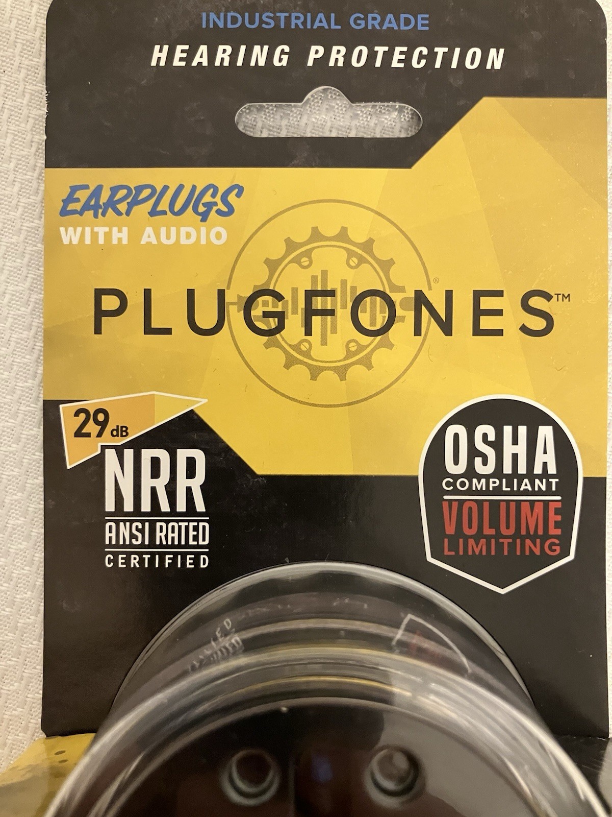 Plugfones Protector Plus VL New Factory Sealed OSHA Compliant 82 dB Sound Cap
