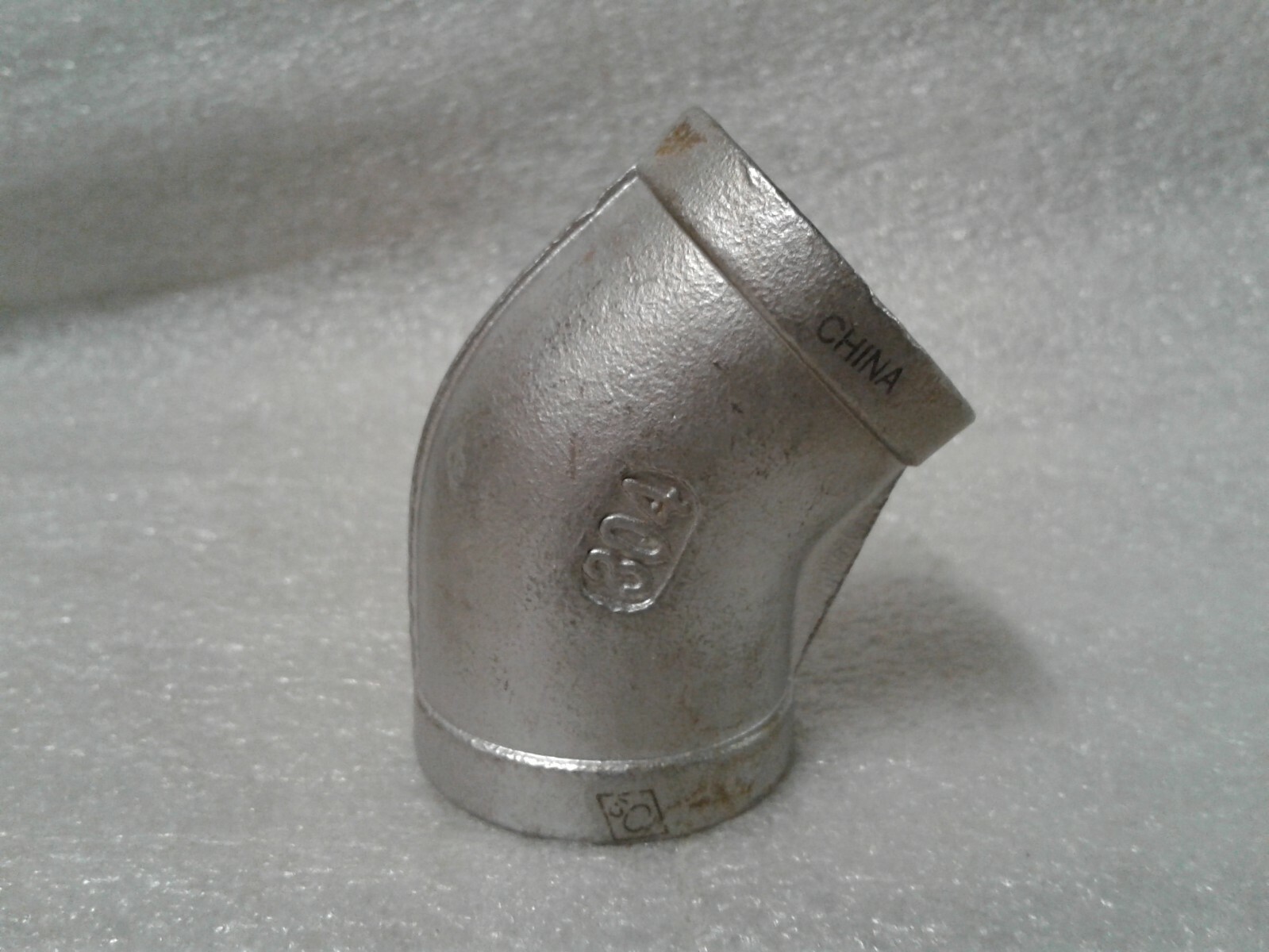 Qty 10 Smith-Cooper 45 Degree Threaded Elbow 304 Stainless 1″ 150# Cast S3014F