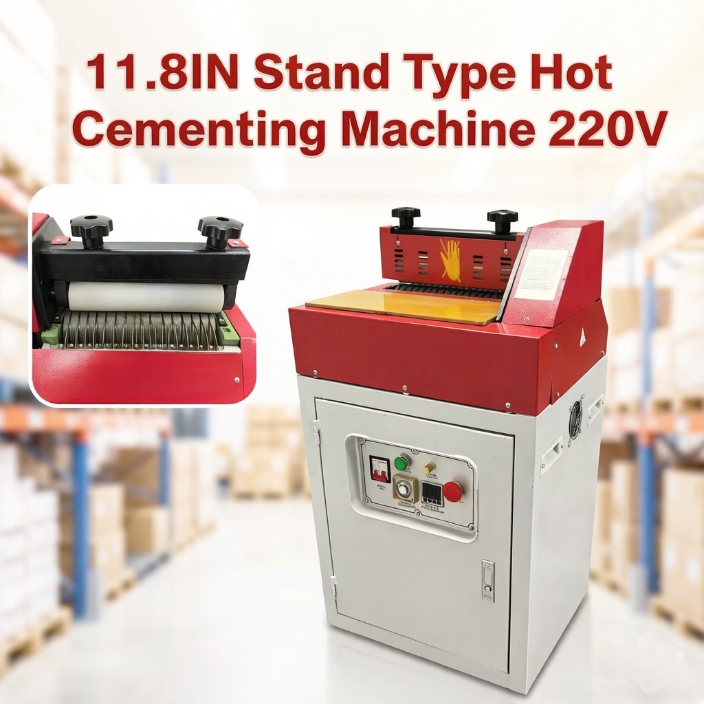 11.8In Stand Type Hot Cementing Machine Hot Melt Glue Coating Shoes Leather 220V