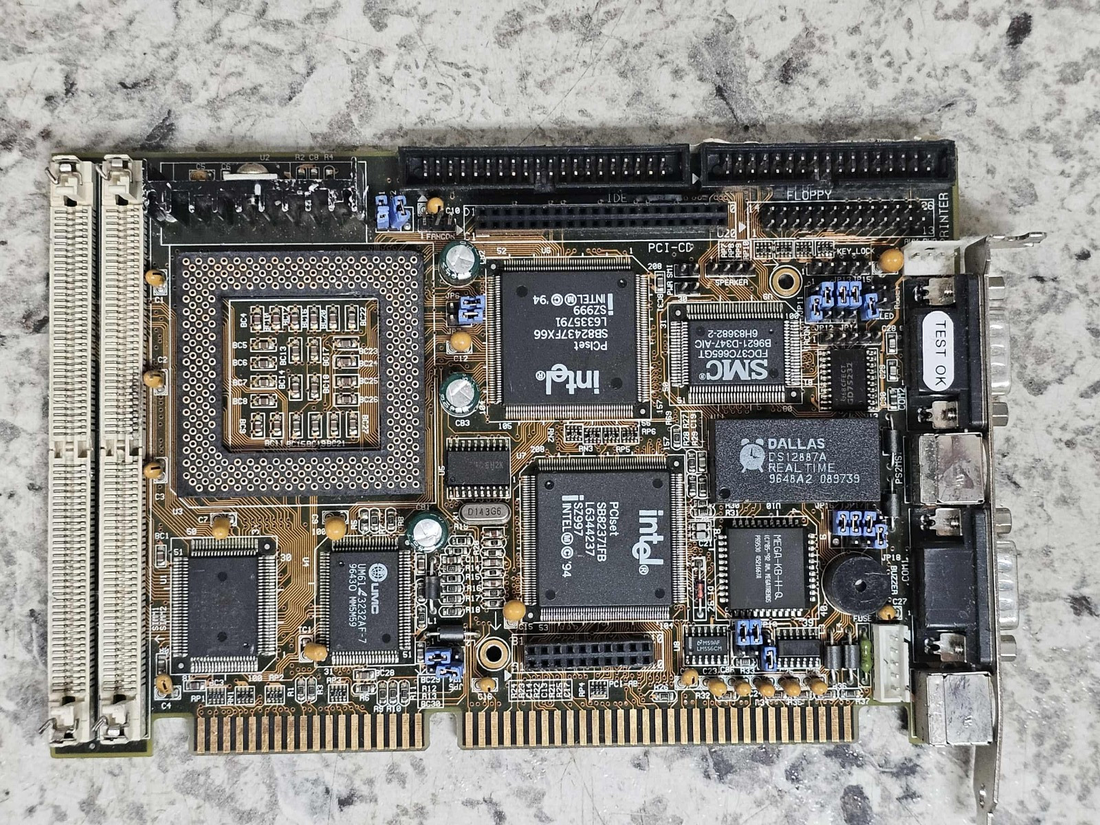 Vintage Retro Single Board Computer SBC w/Intel Chipset PCI-A54H IDE FLOPPY +