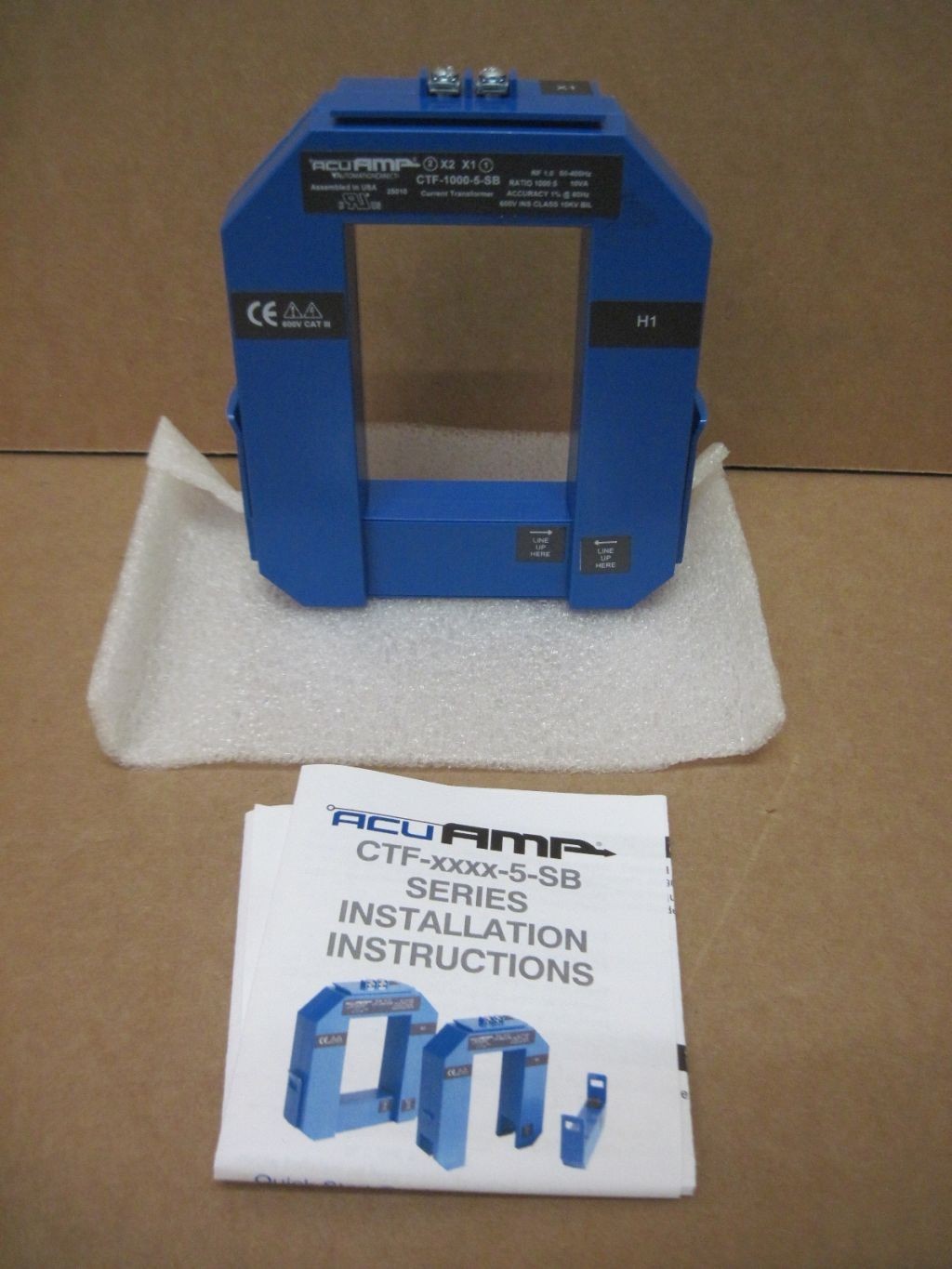AcuAmp Automation Direct CTF-1000-5-SB Current Transformer 1000A:5A
