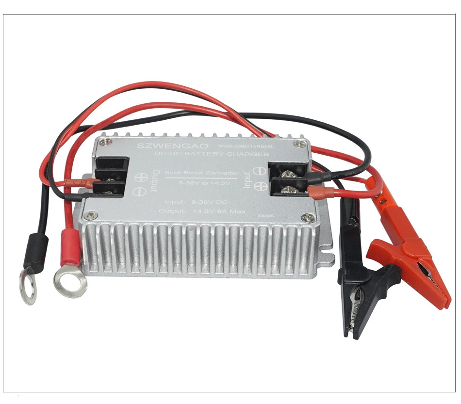 8A DC-DC Buck-Boost Converter 8V-36V to 14.5V Stabilizer Boat RV Marine Battery