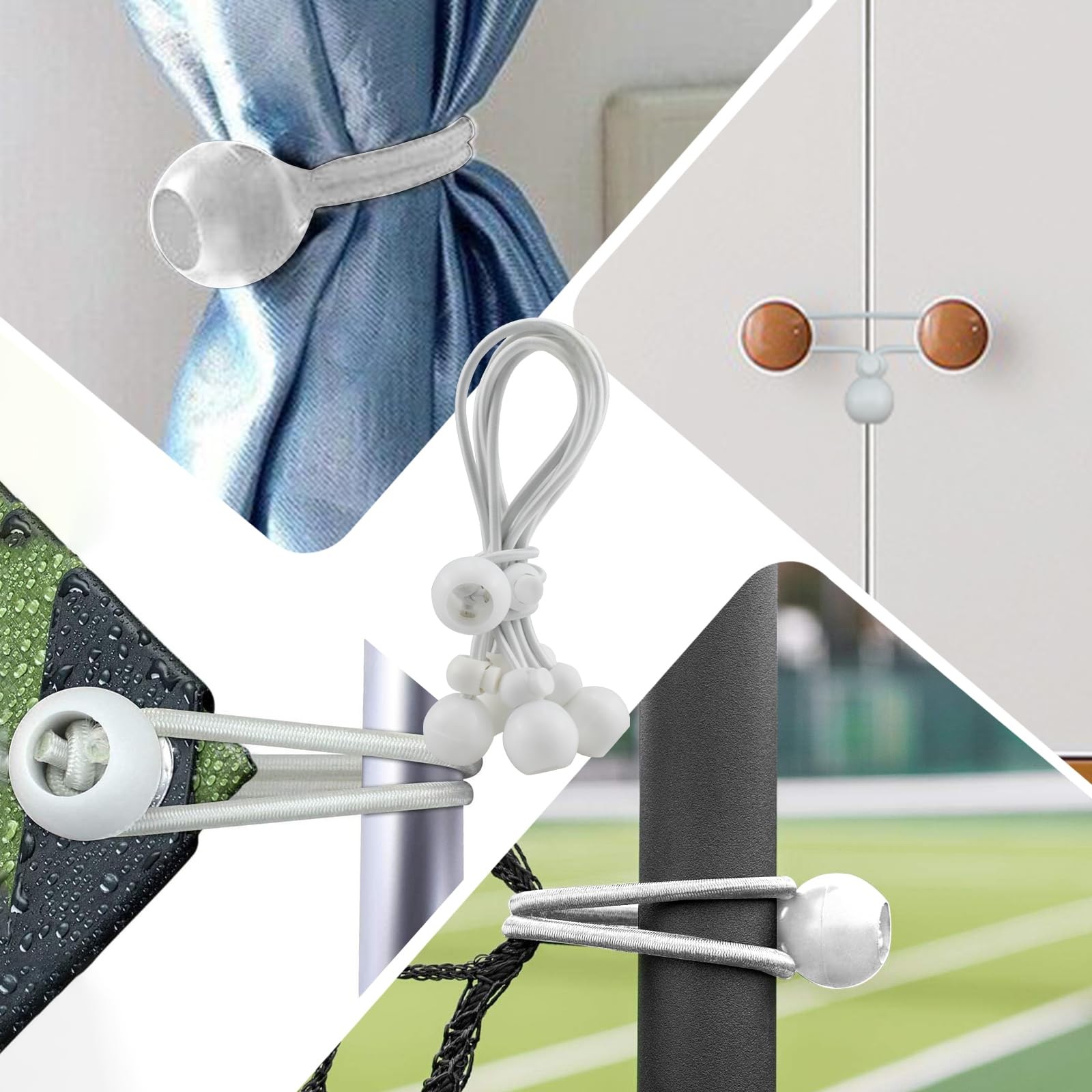 Universal Bungee Tie Downs, Ball Bungee Cords Multipurpose Elastic String for…