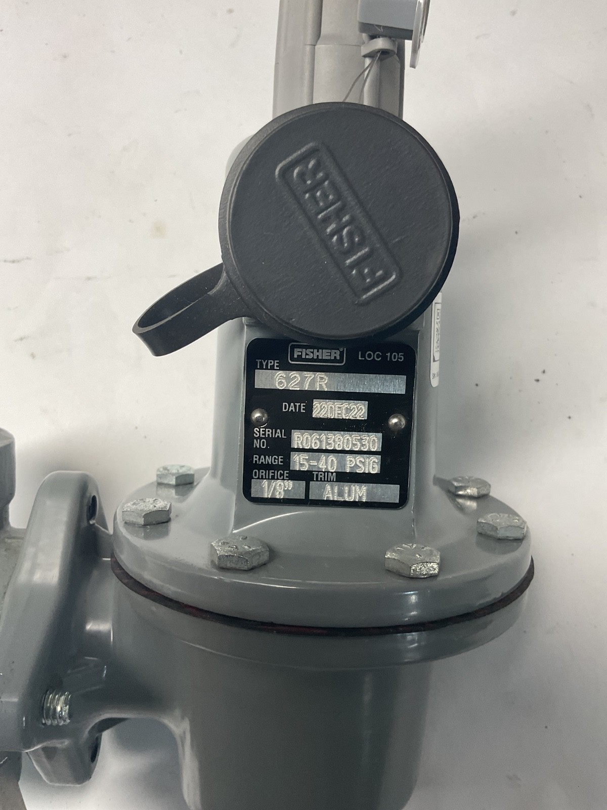 EMERSON Fisher 627 3/4” Regulator 627-1217-28191 15-40PSIG 1/8 ORIFICE 627R New