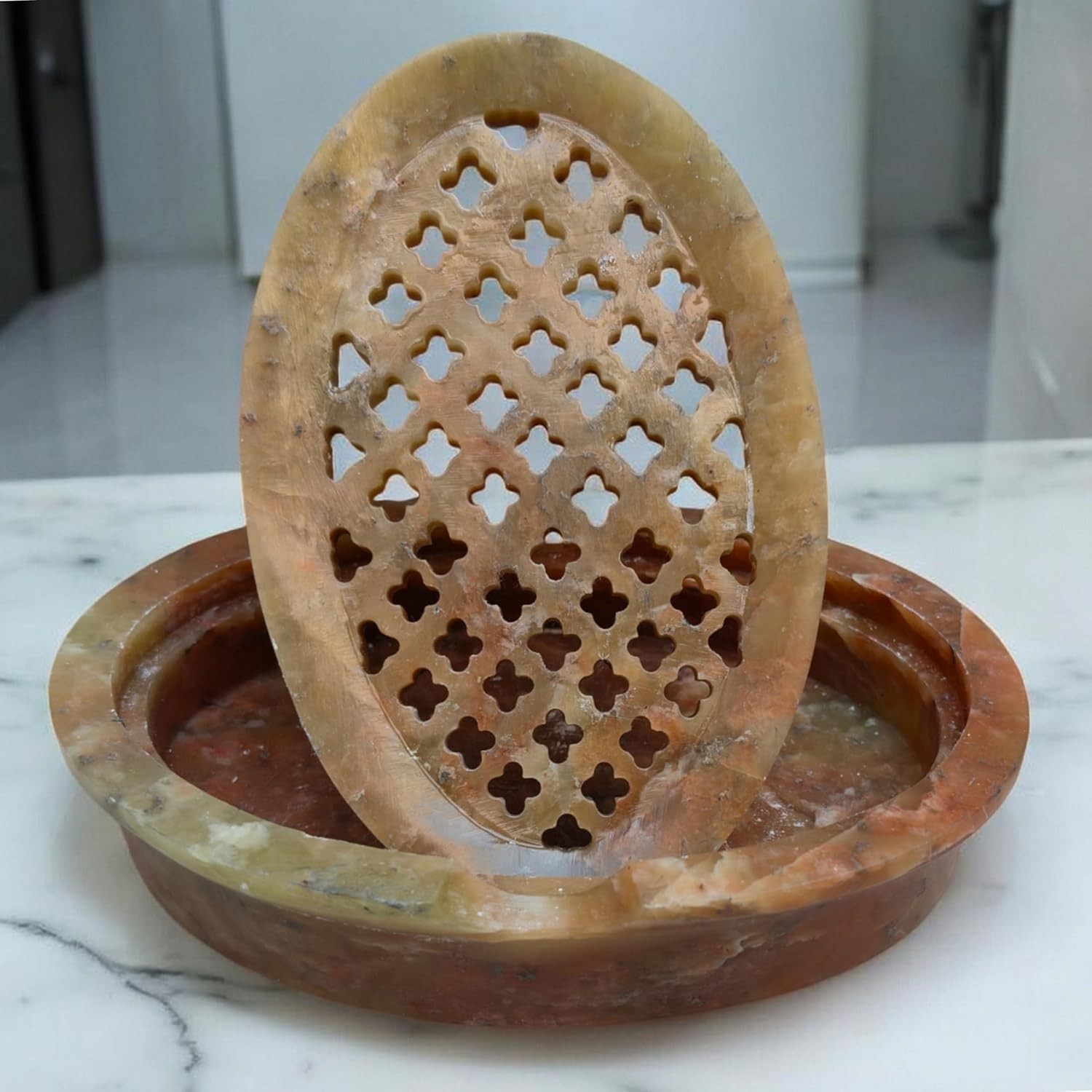Soapstone Hand Carved Soap Dish Polished and Shiny – Marble Dish Holder