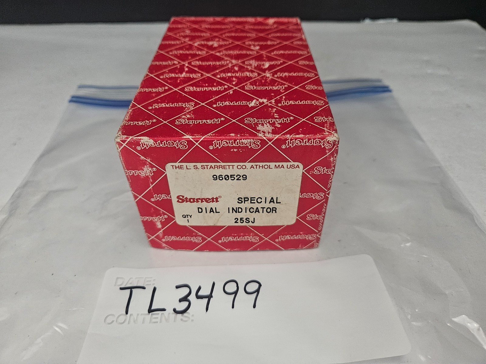 STARRETT #25SJ 0-12 SPECIAL DIAL INDICATOR USA (TL3499)