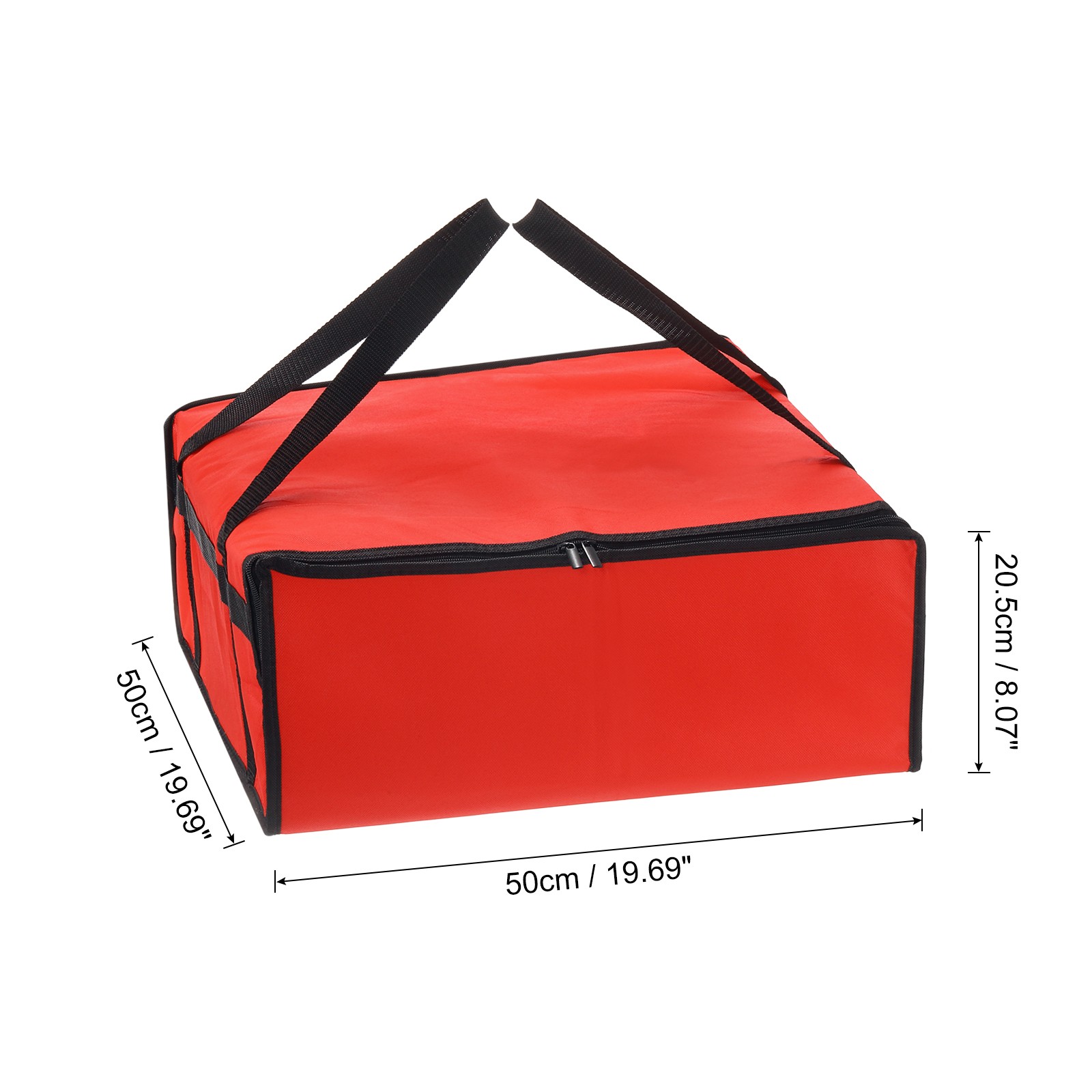 Insulated Pizza Bag 20x20x8 Inches Non-woven Fabrics Grocery Bag Red