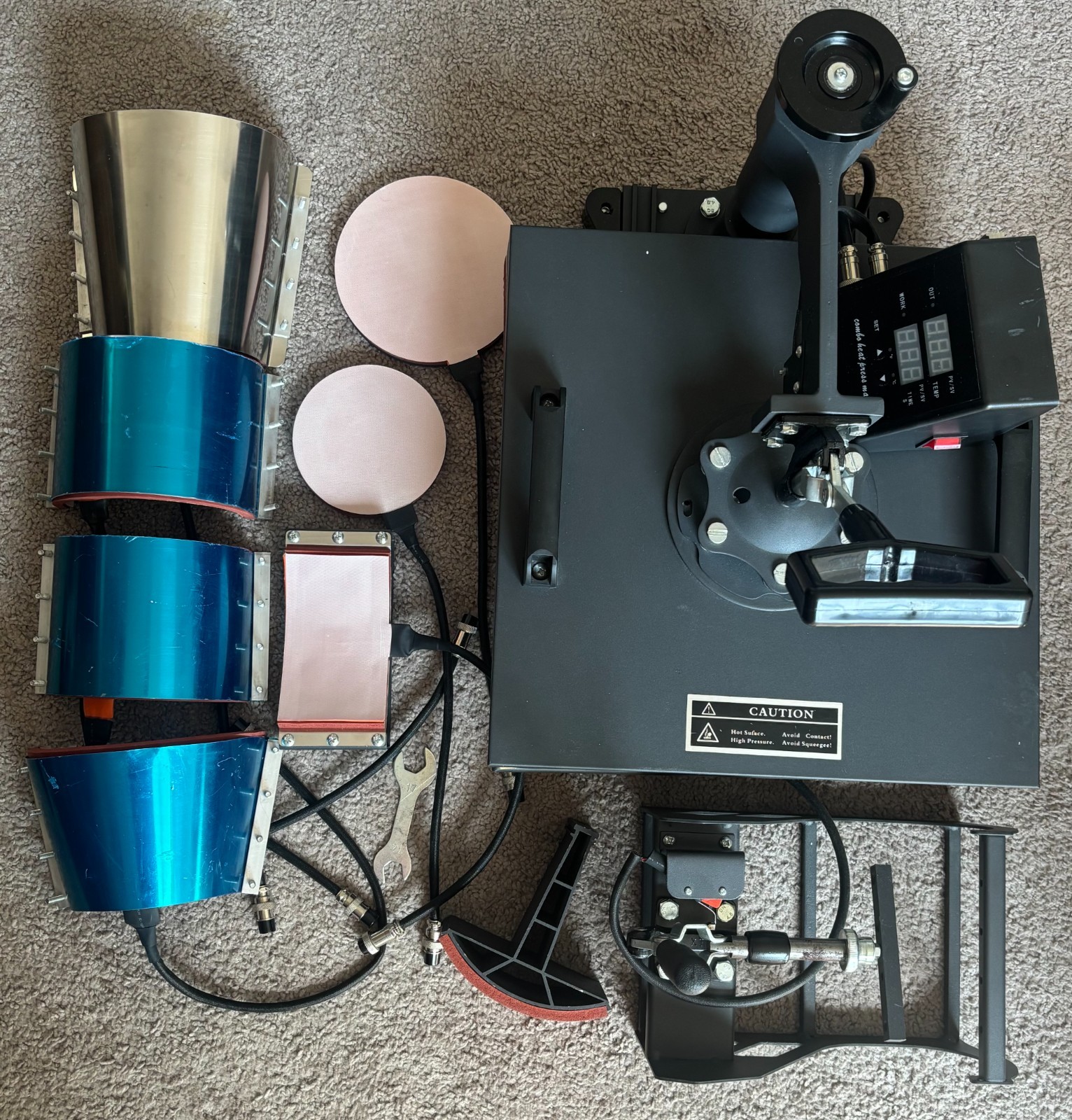 8-in-1 Digital Transfer Sublimation Heat Press Machine 15 x 15