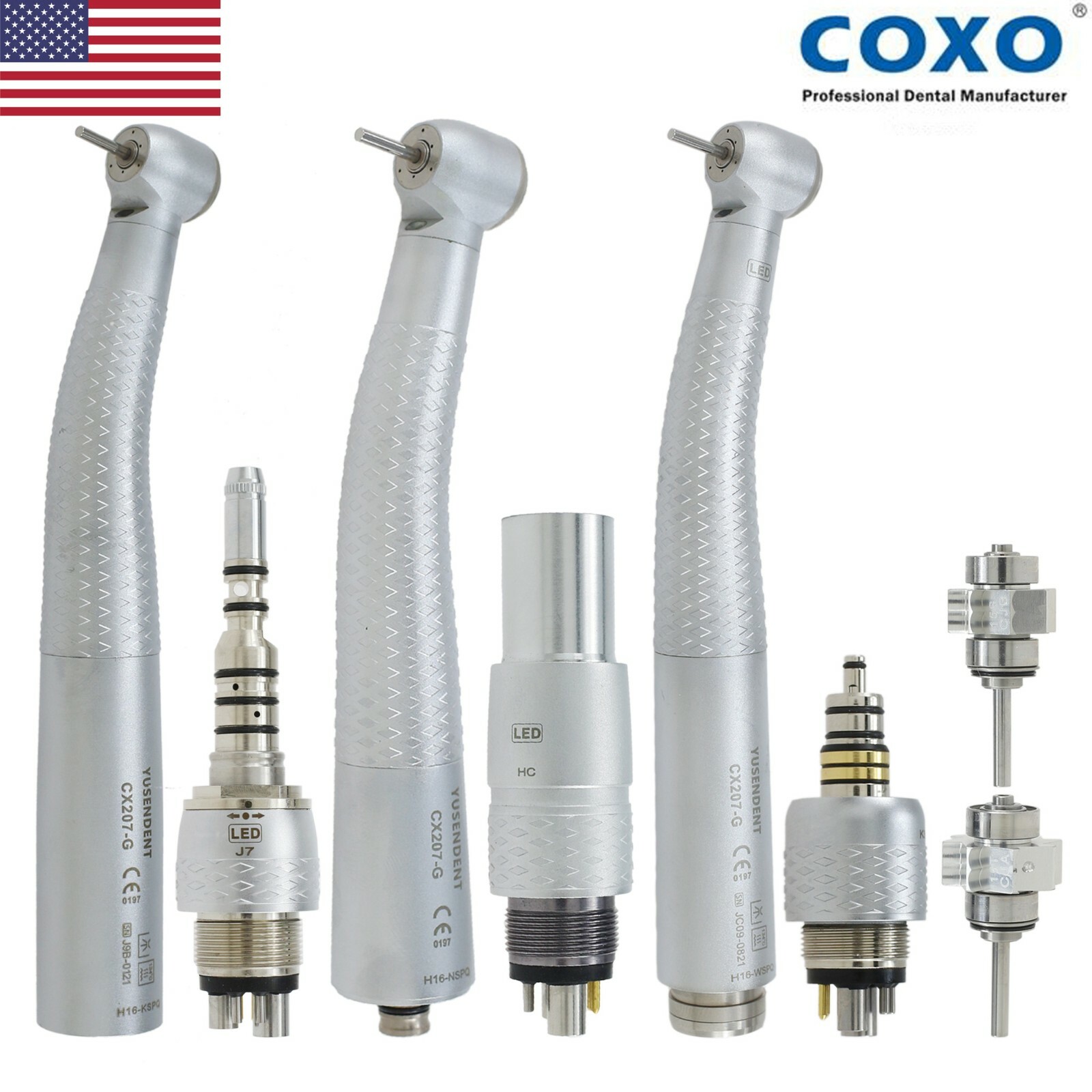 COXO Dental Fiber Optic High Speed Turbine Handpiece For KaVo NSK Coupling