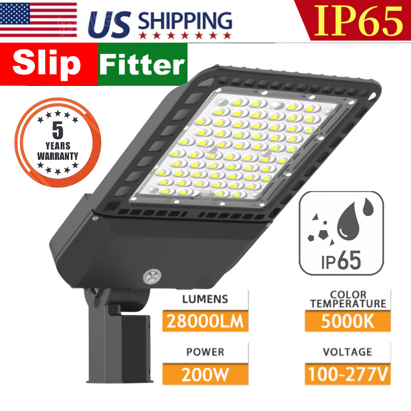 Ultra Bright 200W LED Street Lights Waterproof for Parking Lot Yard Garden Patio