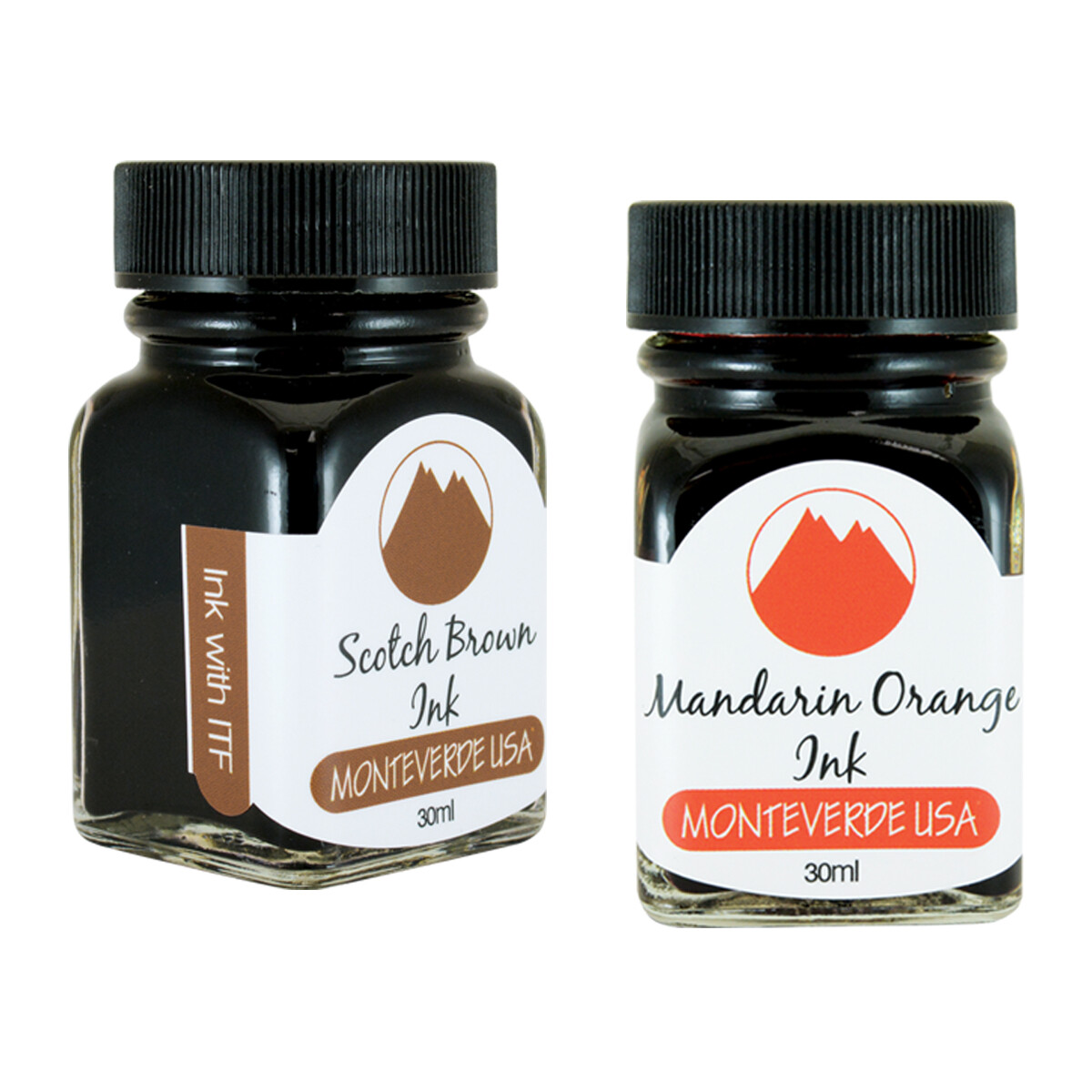 Monteverde 60ml Core Ink Bottle (30ml Scotch Brown, 30ml Mandarin Orange)