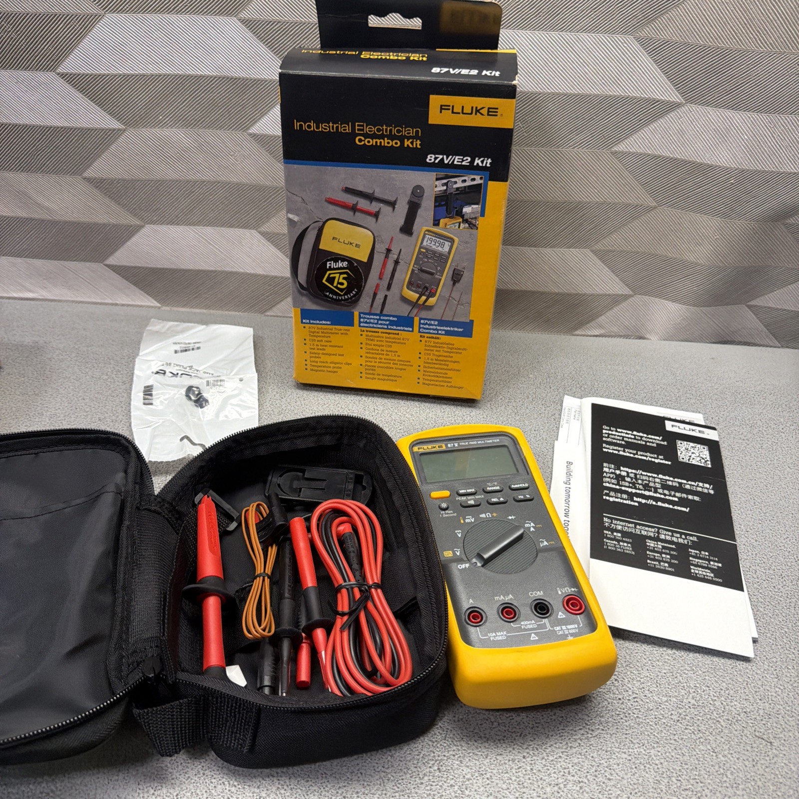 FLUKE 87V/E2 KIT INDUSTRIAL ELECTRICIAN COMBO KIT
