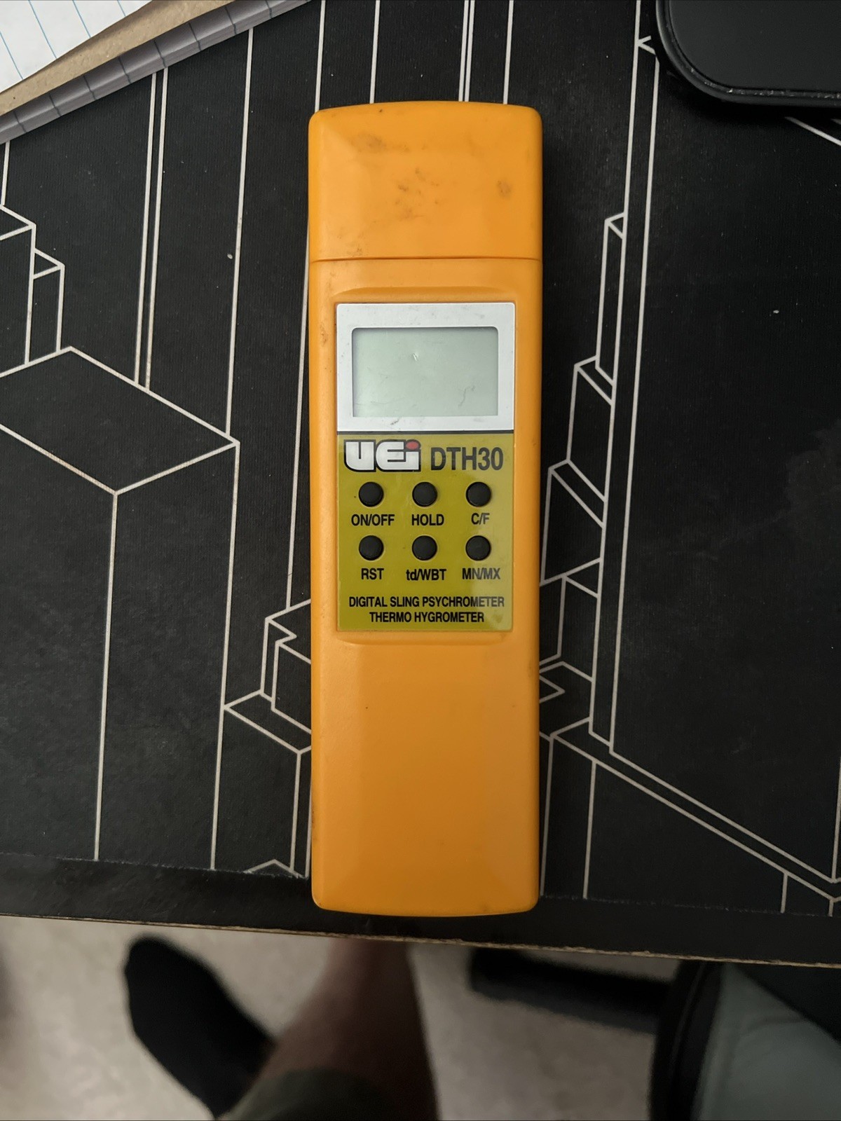 Vintage UEi DTH30 Digital Display Sling Psychrometer Thermo Hygrometer Meter